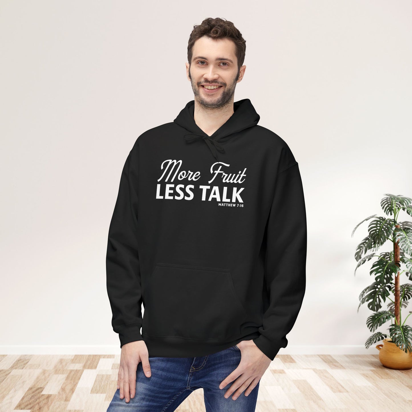 More Fruit, Less Talk Unisex Midweight Hoodie