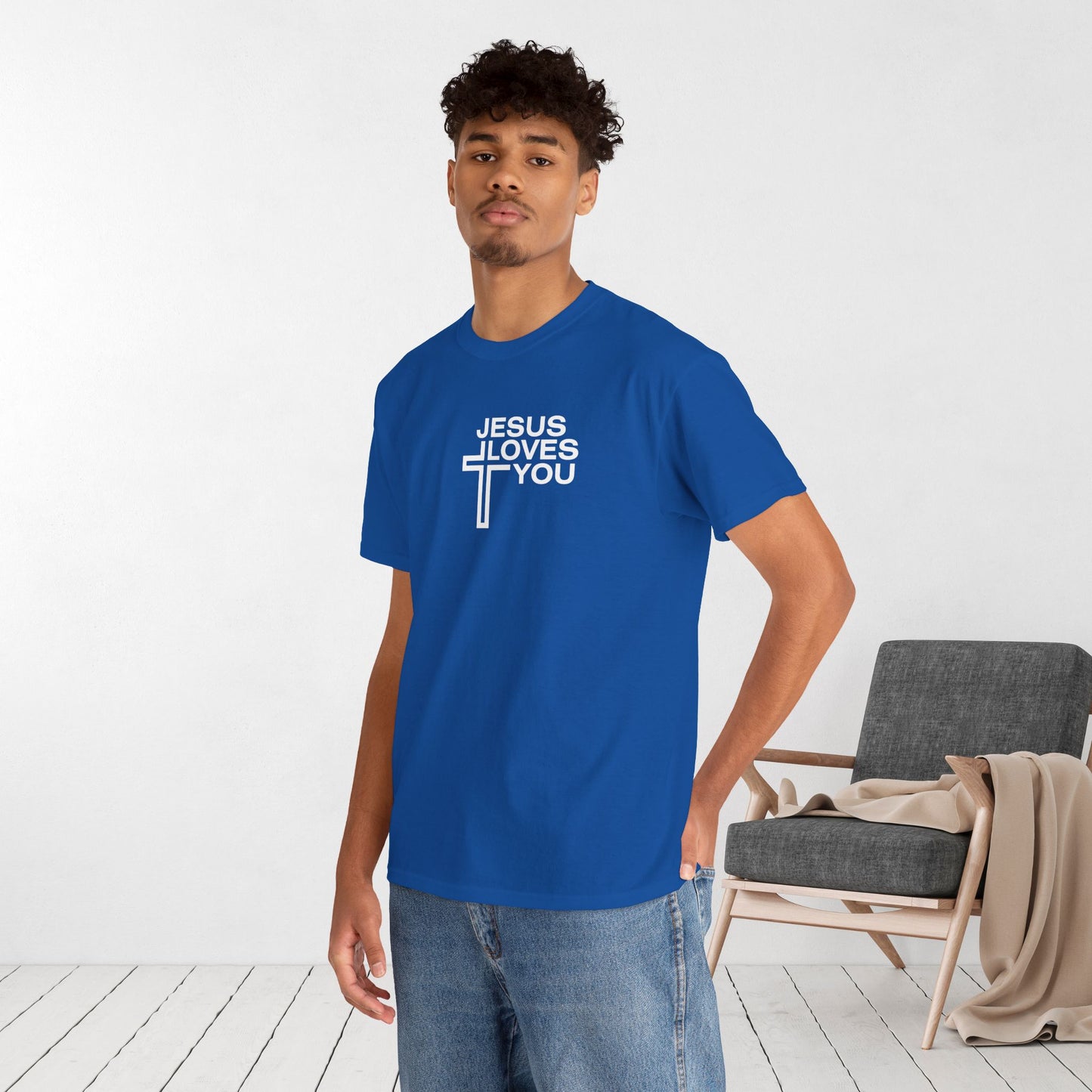 Jesus Loves You Heavy Cotton Tee