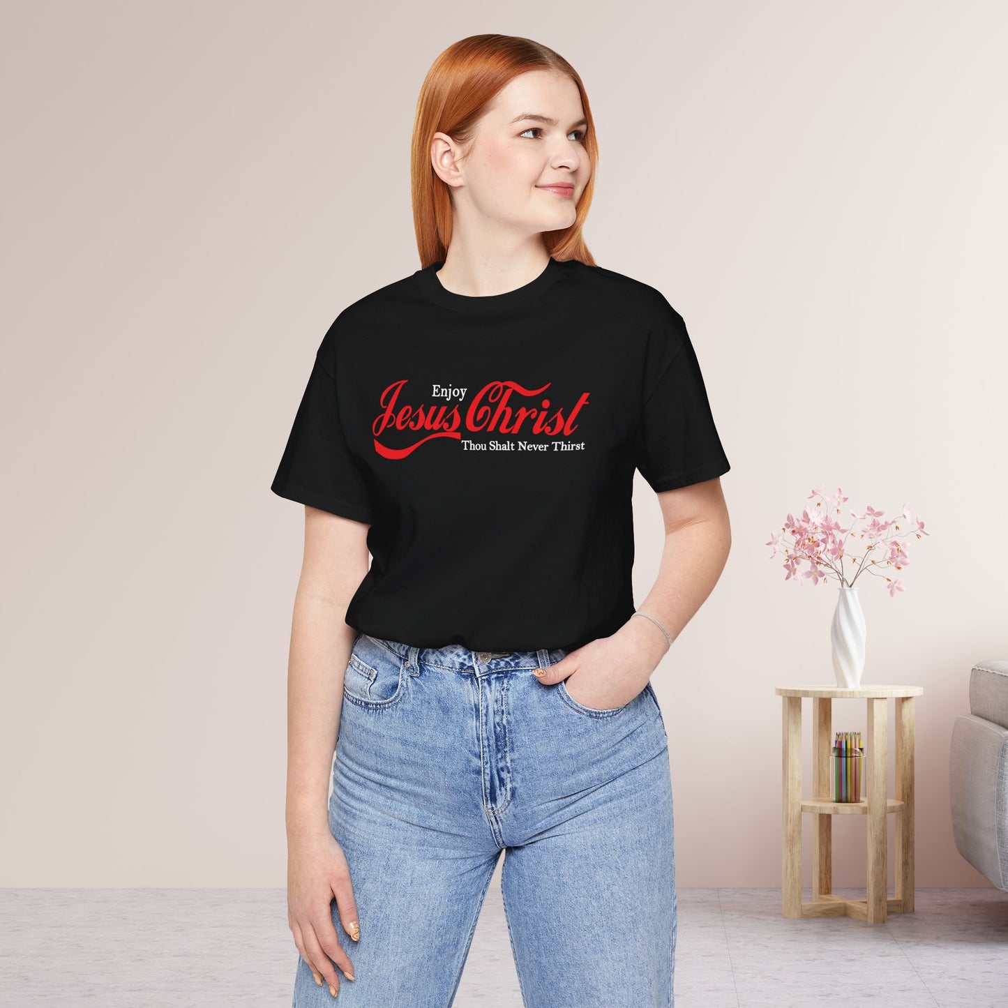 Enjoy Jesus Christ Soft Cotton Tee - John 4:14