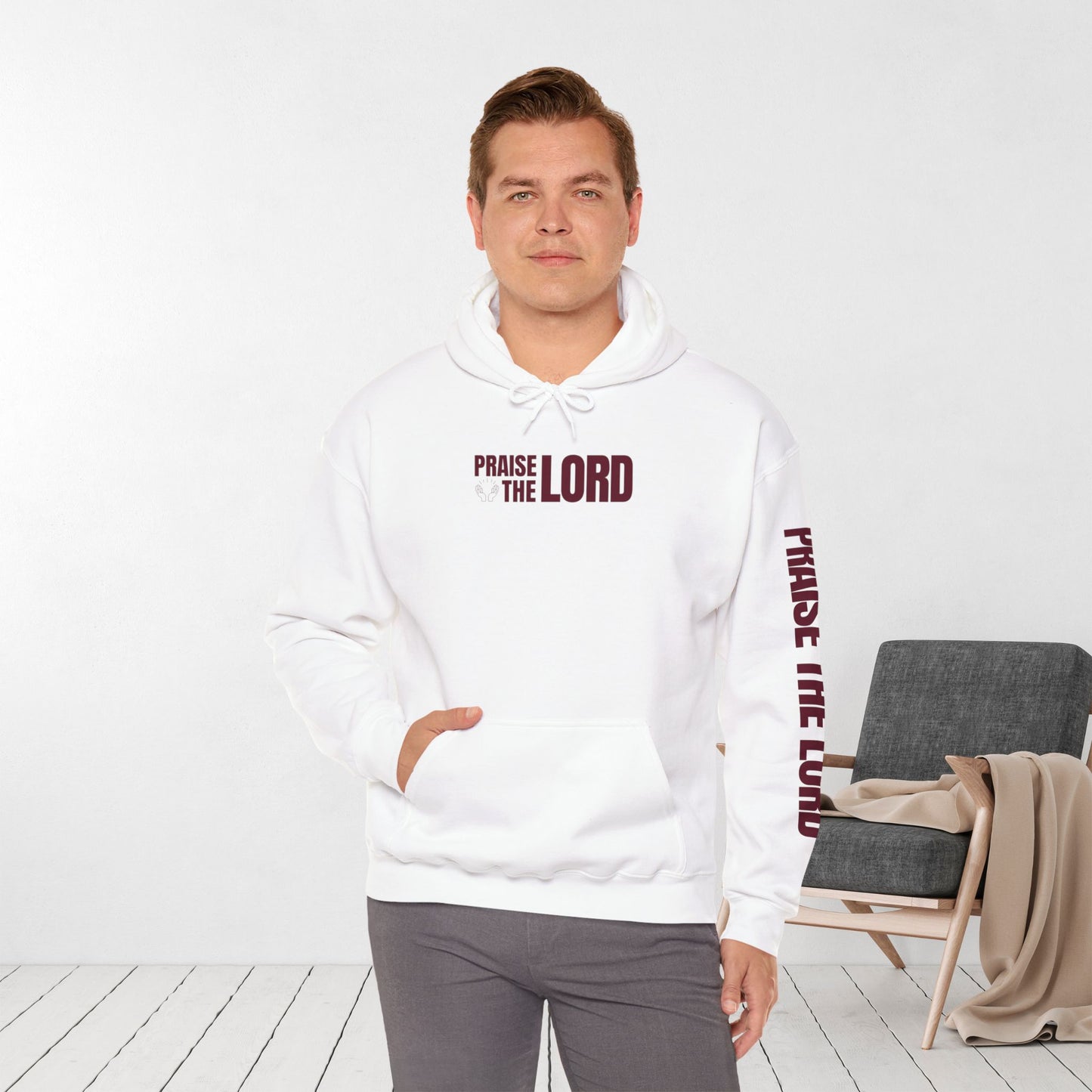 Praise The Lord Hoodie -  Psalm 117:1-2 Bible Verse Christian Hoodie