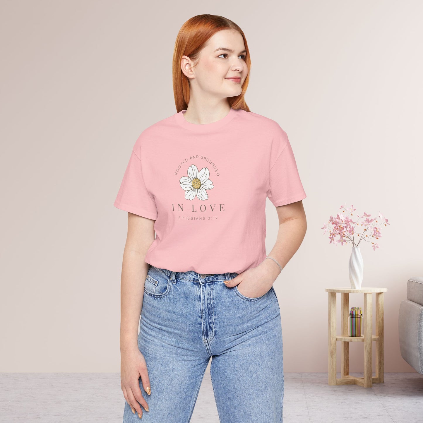 Rooted and Grounded in Love Soft Cotton Tee
