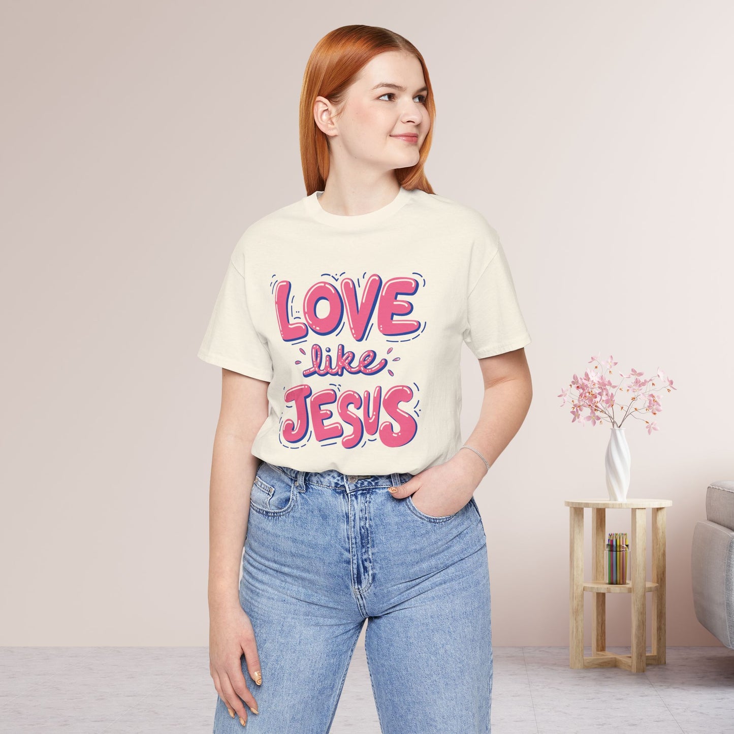 Love Like Jesus Soft Cotton Tee - Christian Shirt