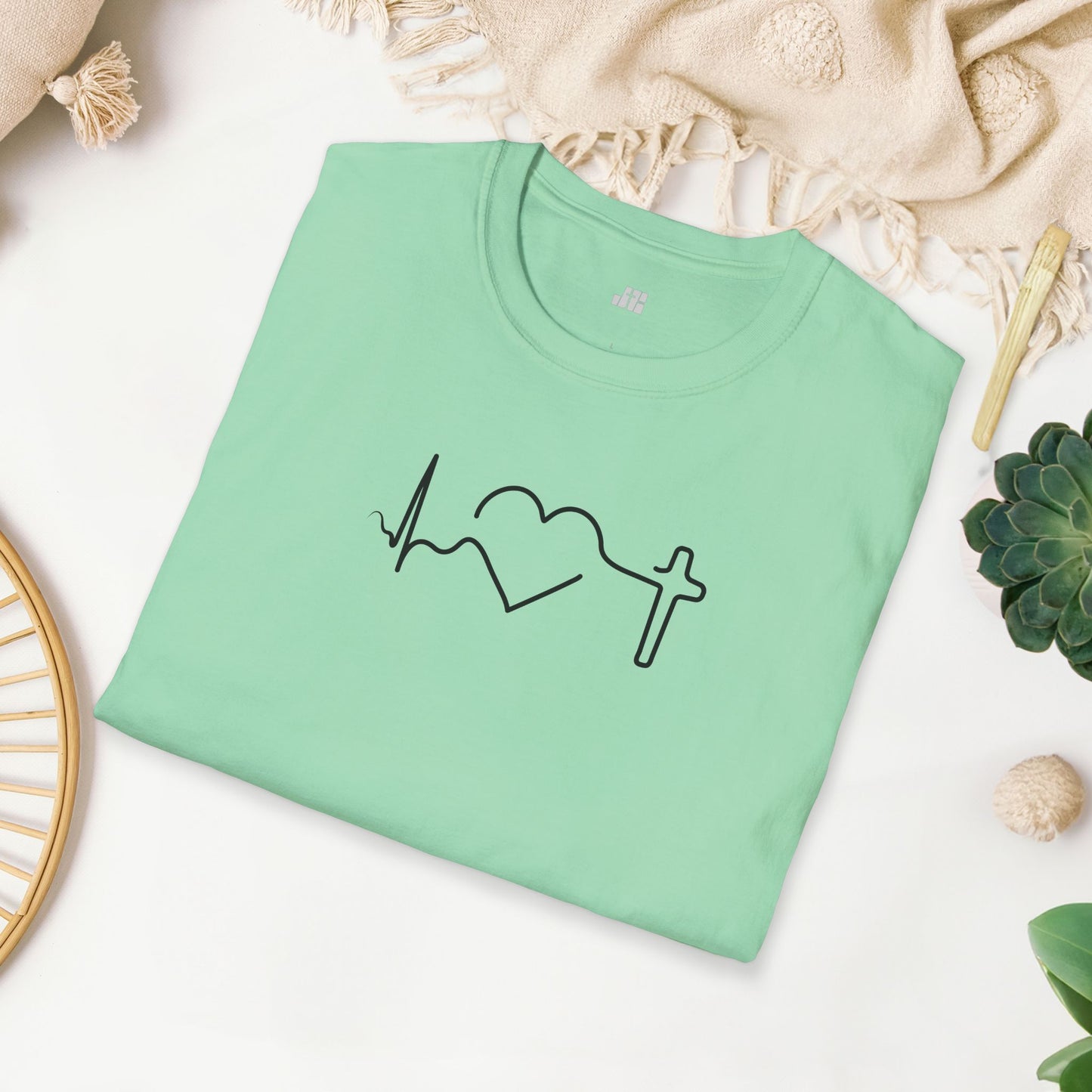 Heartbeat of Faith Softstyle T-shirt