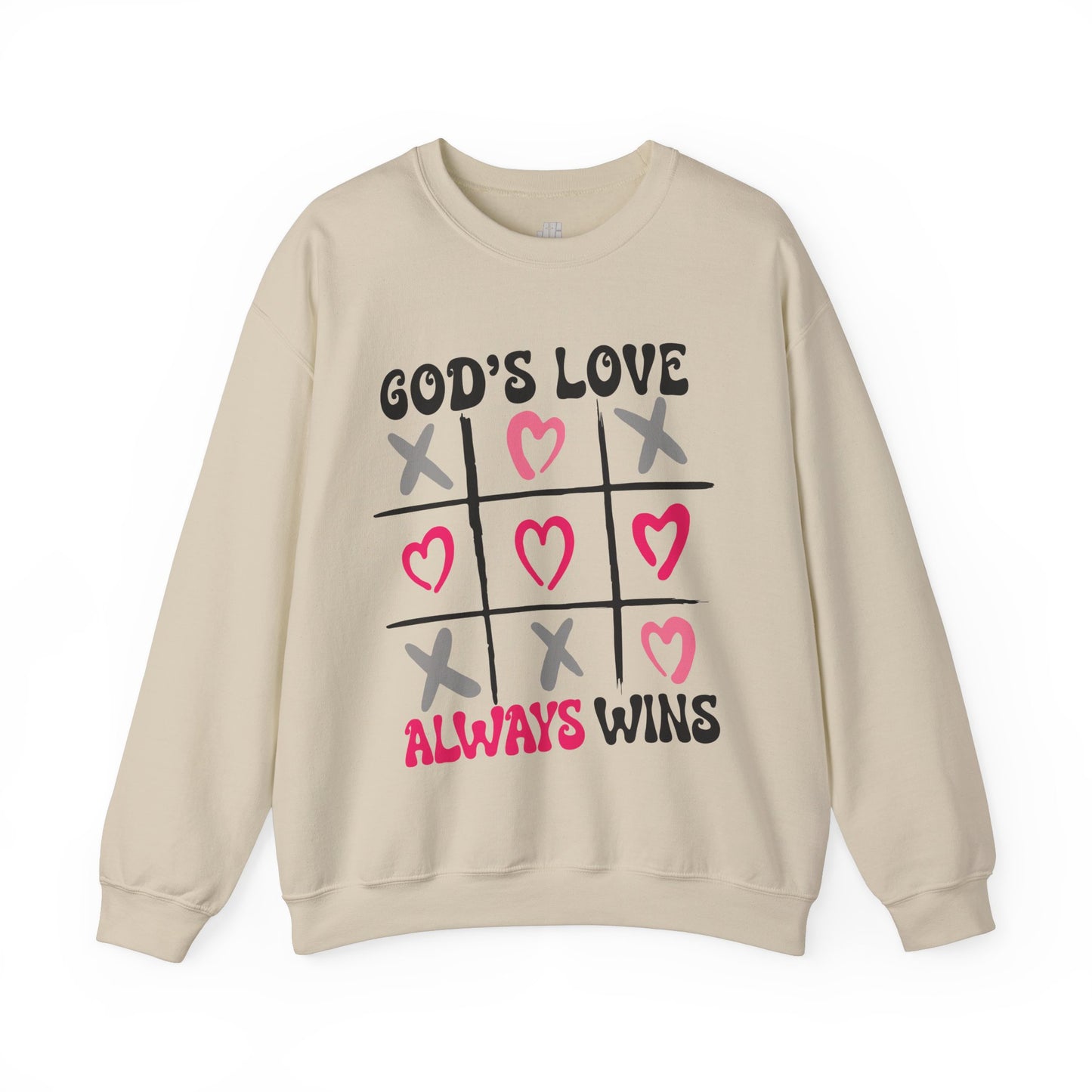 God's Love Always Wins Sweatshirt - Christian Crewneck Pullover