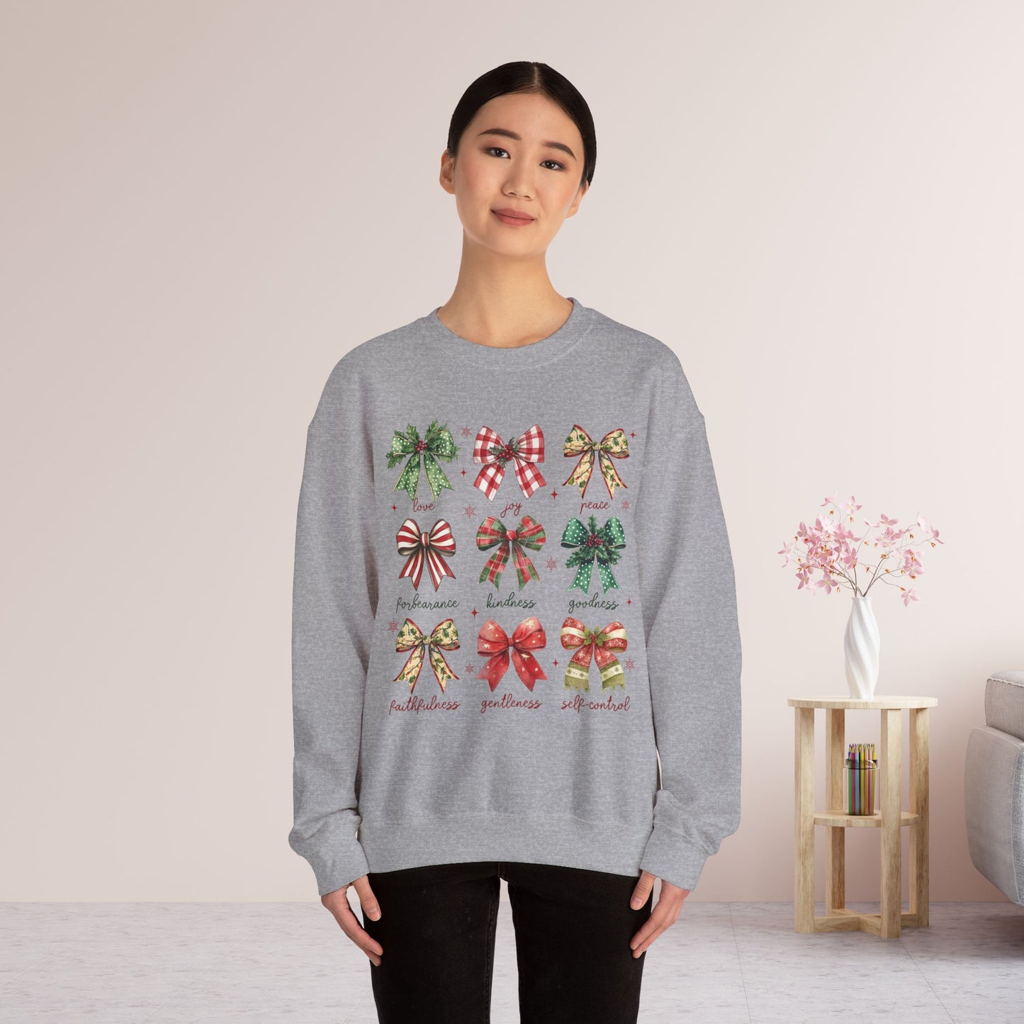 Christmas Fruit of The Spirit Christian Sweatshirt - Christian Pullover
