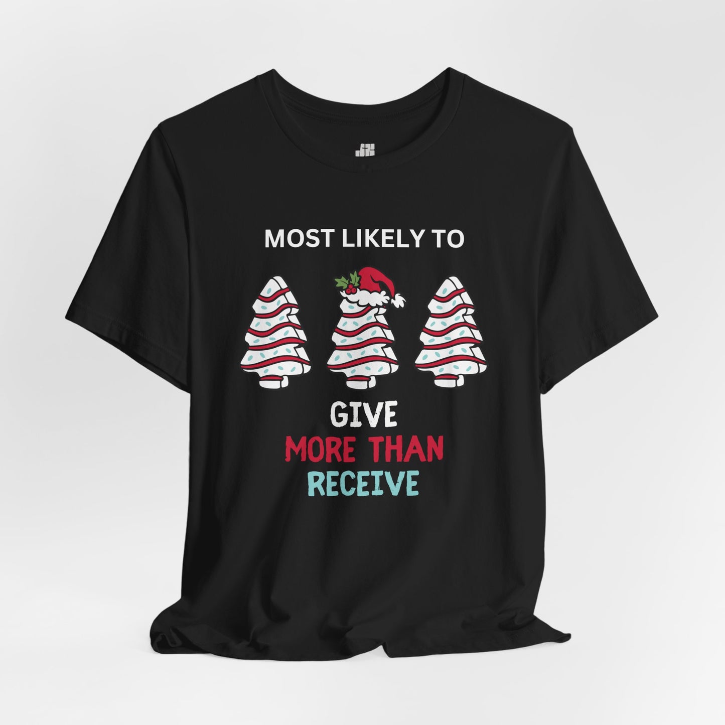 Most Likely to Give More Than Receive Soft Cotton Tee - Most Likely to Christian Christmas Shirt