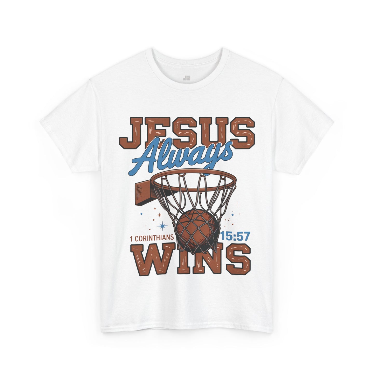 Jesus Always Wins Heavy Cotton Tee