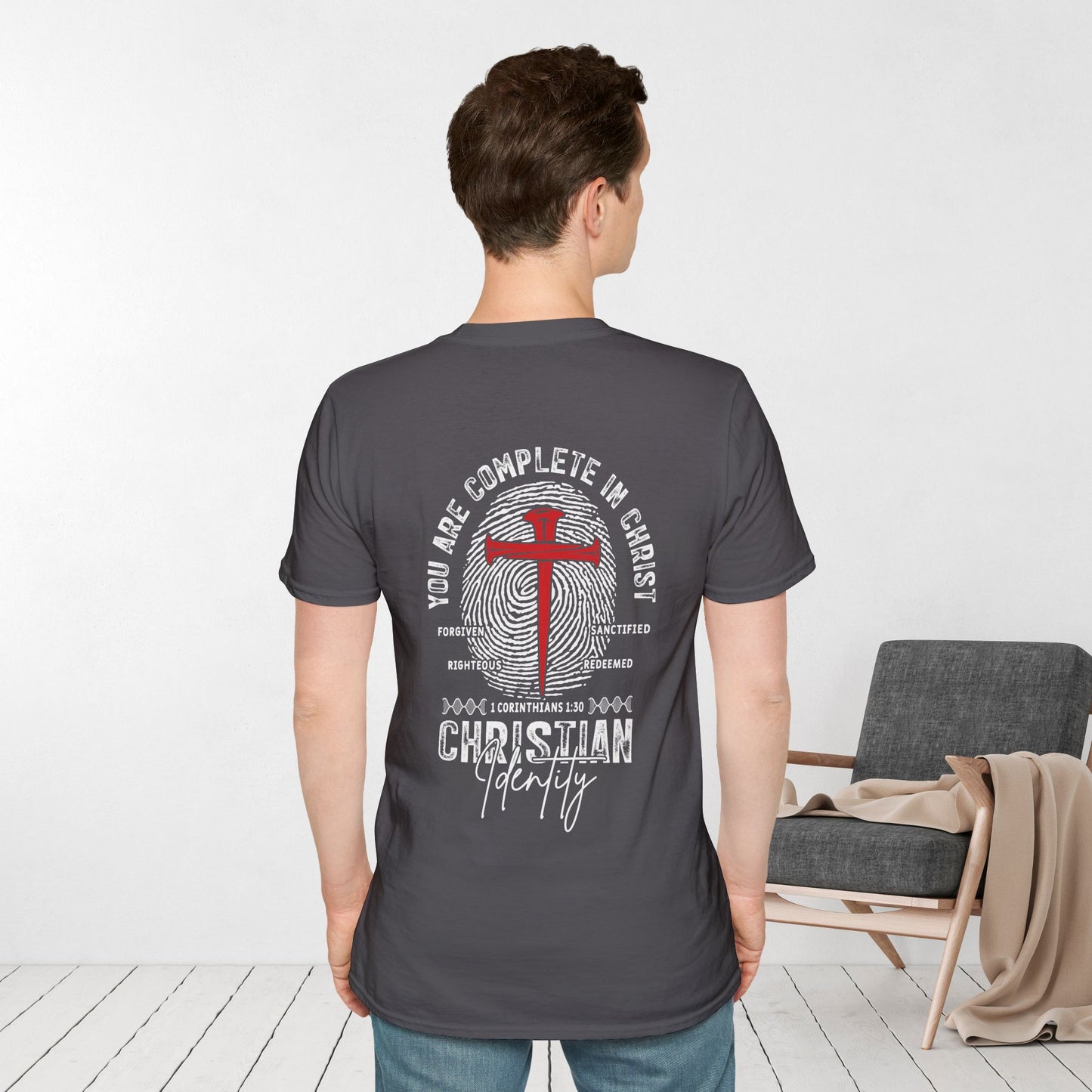 You Are Complete in Christ Softstyle T-shirt - 1 Corinthians 1:30