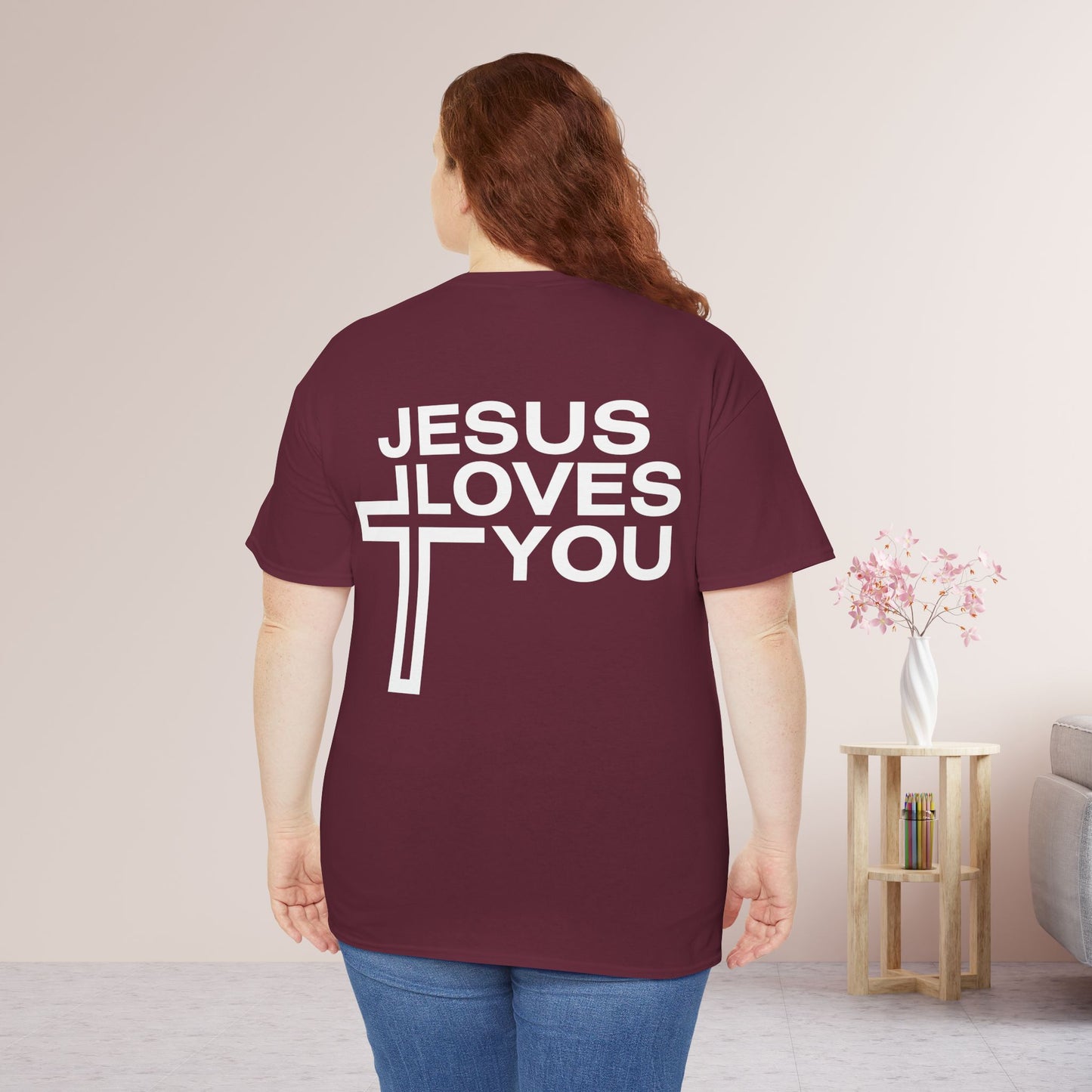 Jesus Loves You Heavy Cotton Tee