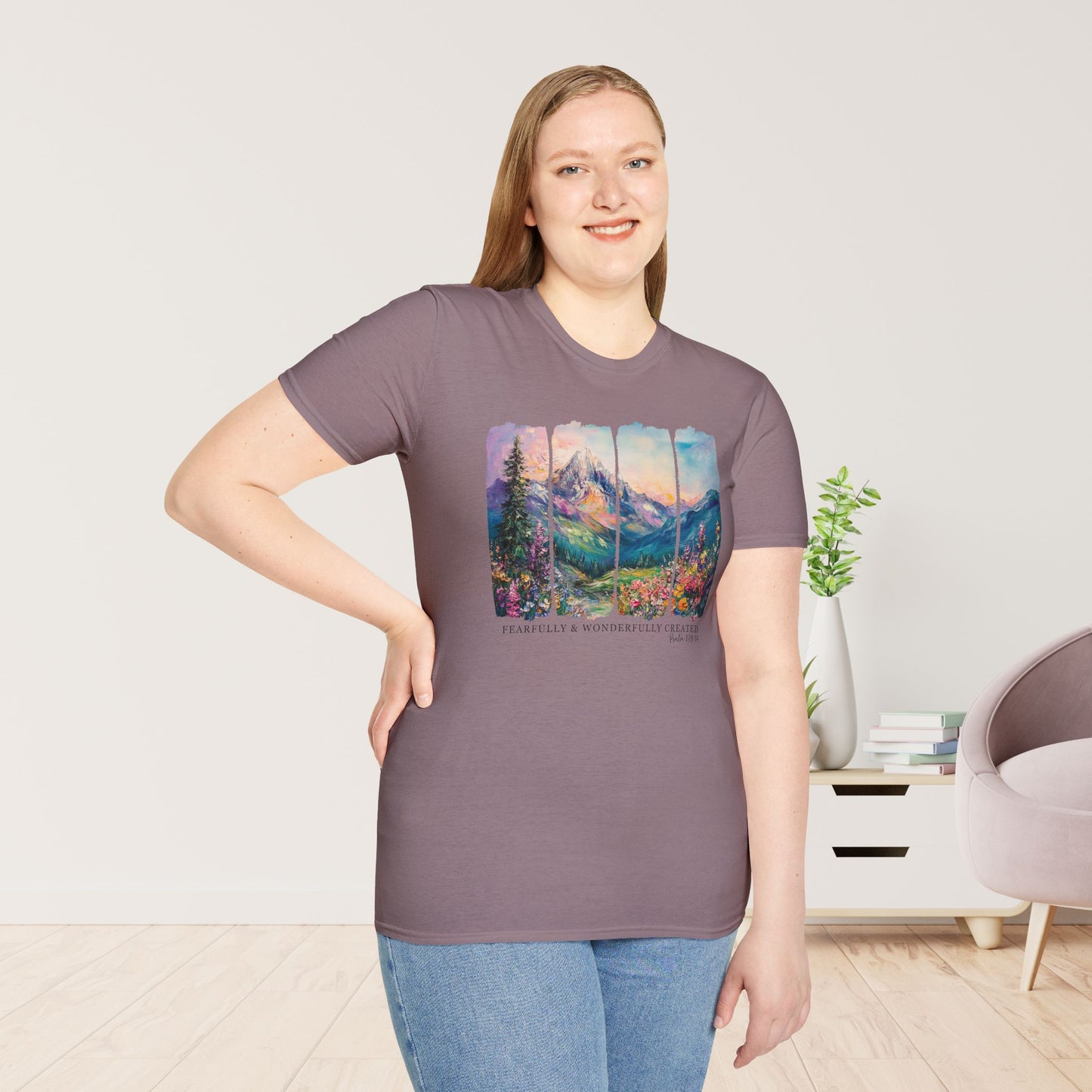 Fearfully and Wonderfully Created Softstyle T-shirt - Psalm 139:14