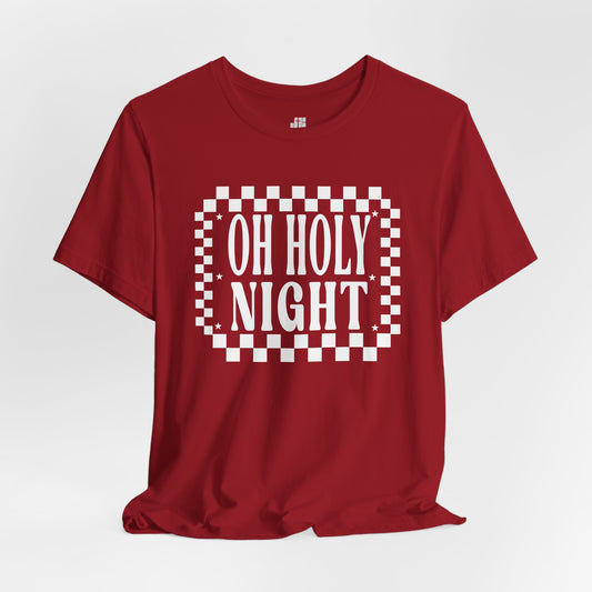 Oh Holy Night Soft Cotton Tee - Christian Christmas Shirt