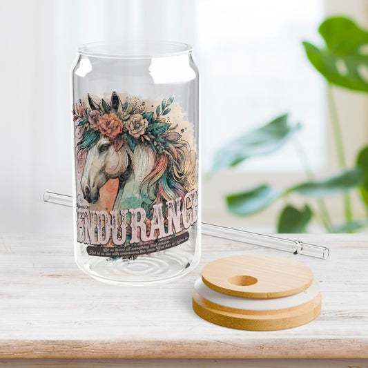 Endurance Sipper Glass with Bamboo Lid & Straw - 16 oz