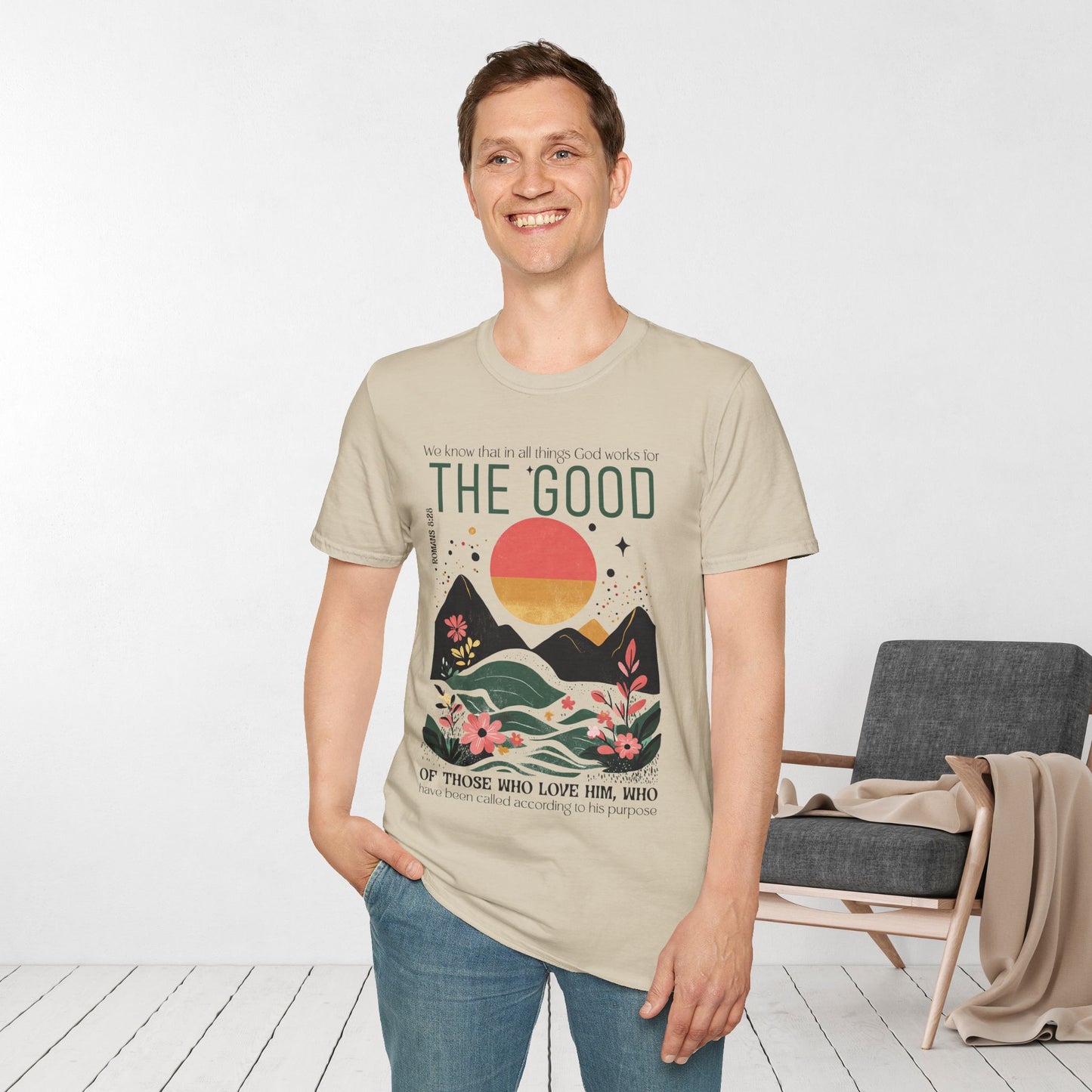 All Things for Good Romans 8:28 Softstyle T-shirt