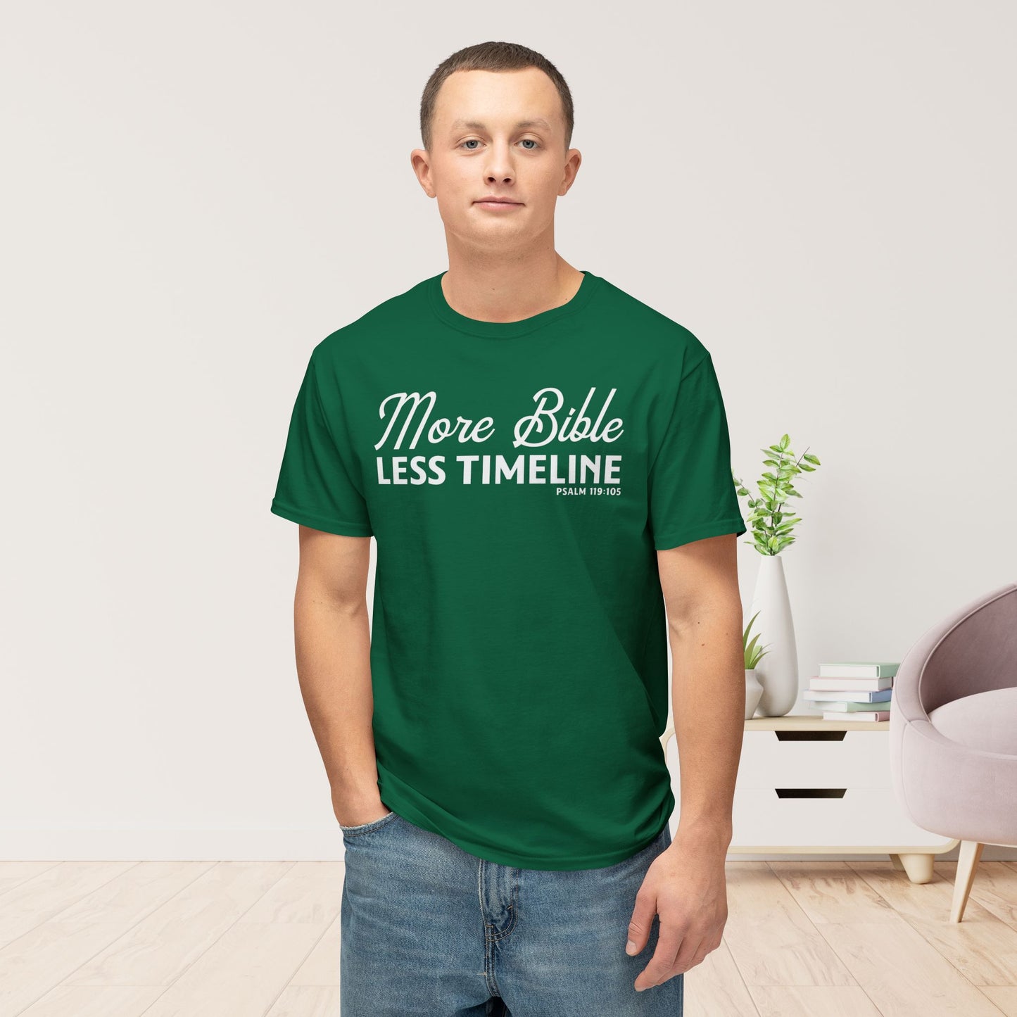 More Bible, Less Timeline Unisex HD Cotton Tee