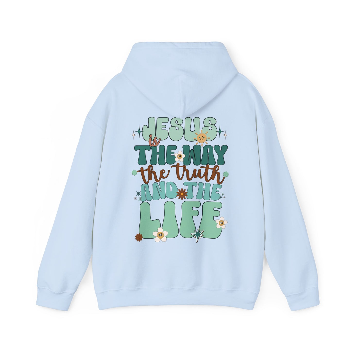 Green Jesus is the Way John 14:6 Bible Verse Christian Hoodie