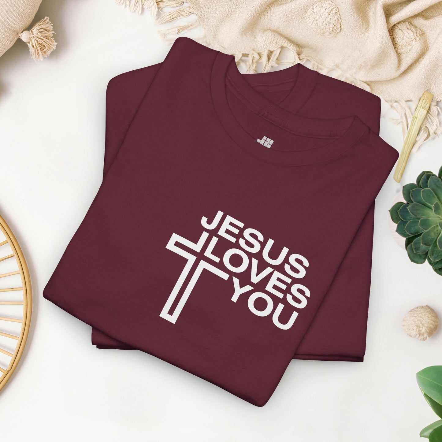 Jesus Loves You Heavy Cotton Tee