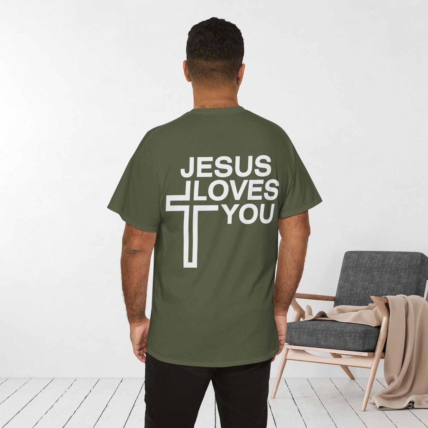 Jesus Loves You Heavy Cotton Tee