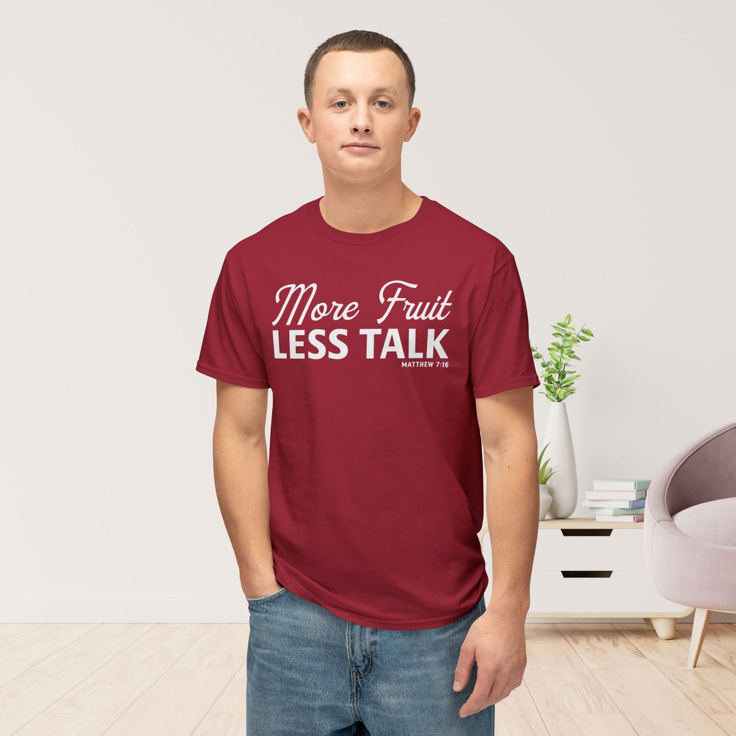 More Fruit, Less Talk Unisex HD Cotton Tee