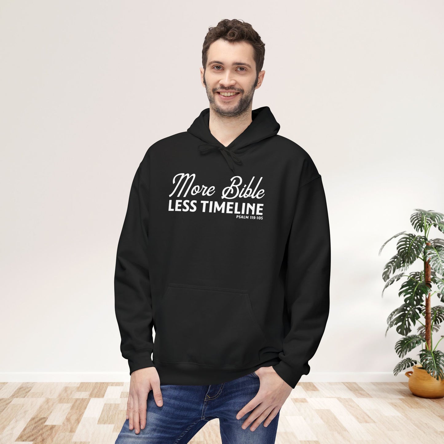 More Bible, Less Timeline Unisex Midweight Hoodie