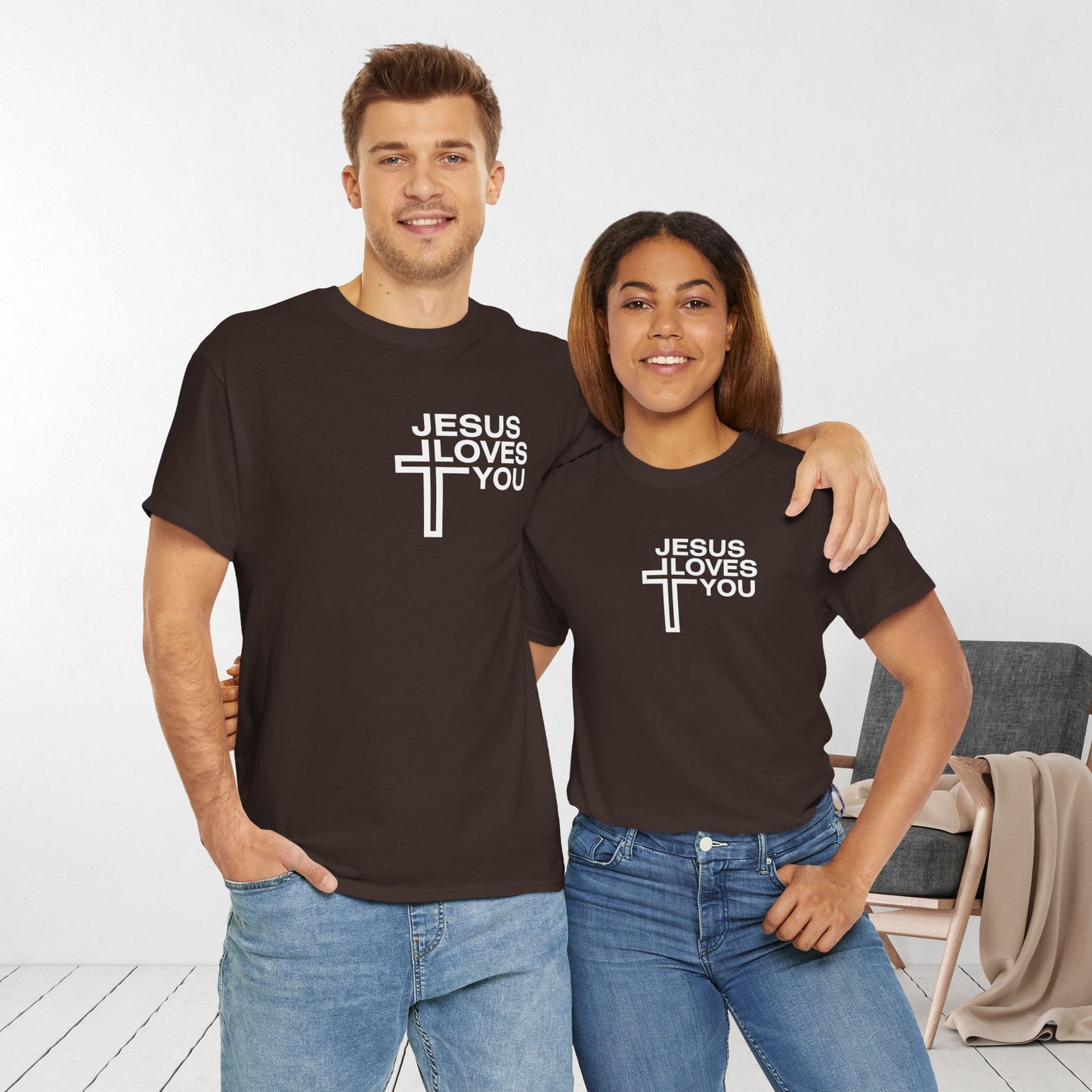 Jesus Loves You Heavy Cotton Tee