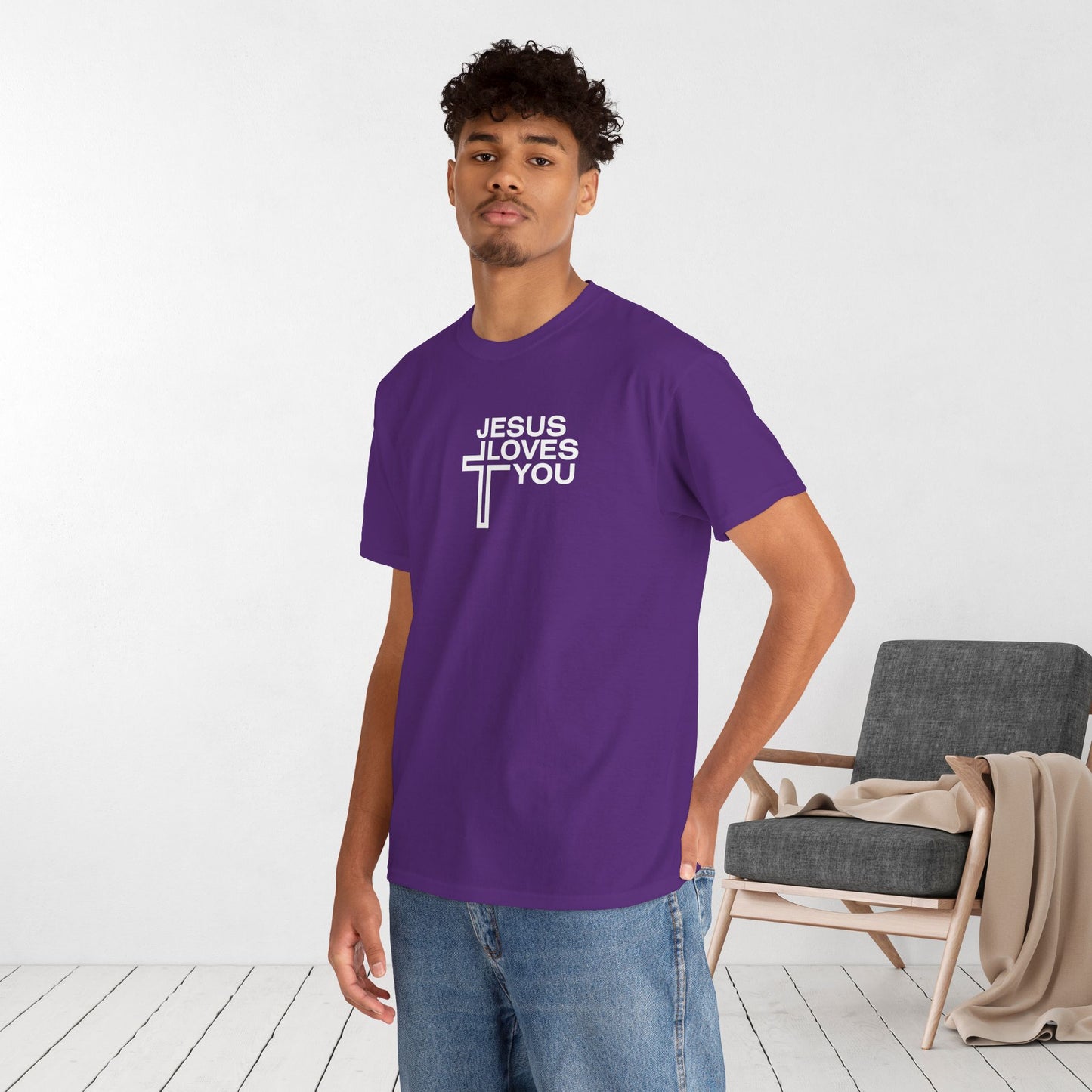 Jesus Loves You Heavy Cotton Tee