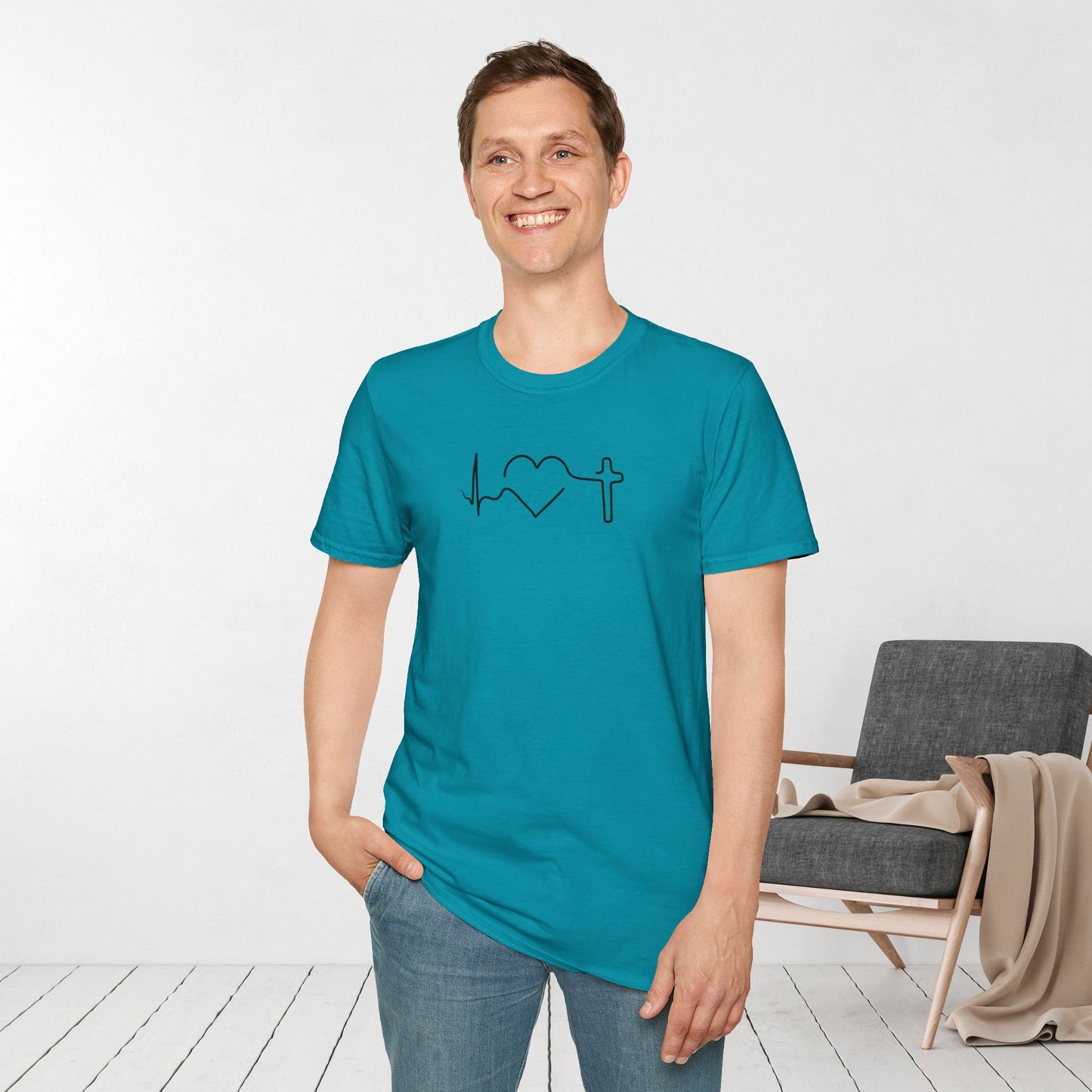 Heartbeat of Faith Softstyle T-shirt