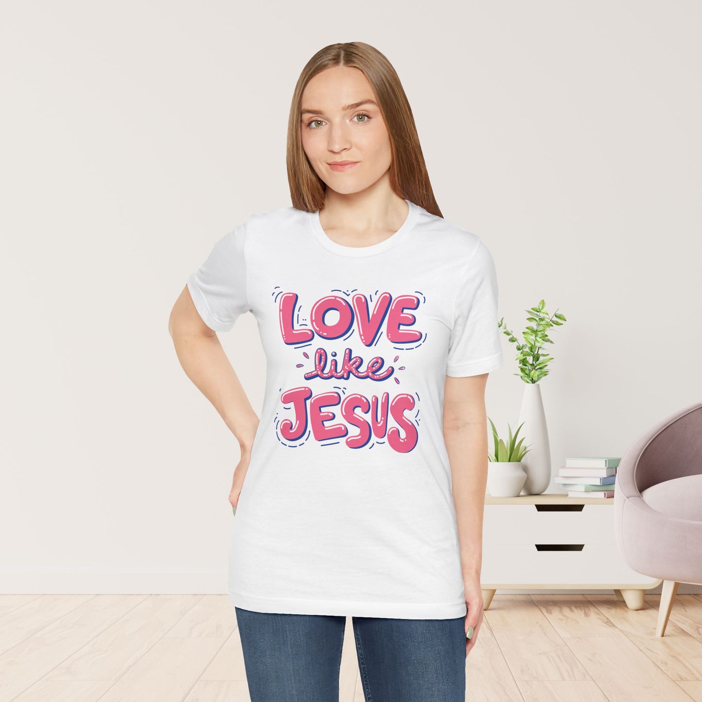 Love Like Jesus Soft Cotton Tee - Christian Shirt
