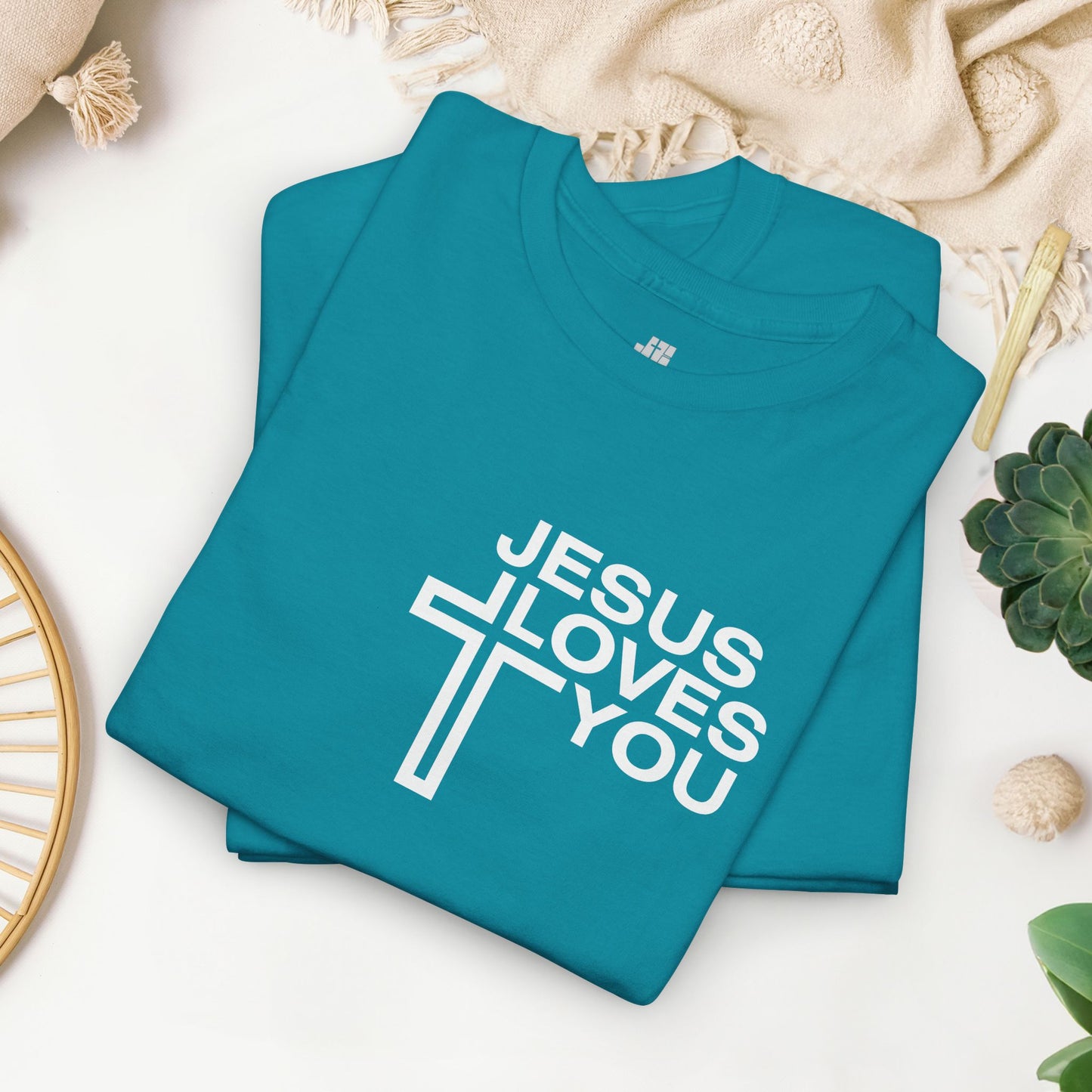 Jesus Loves You Heavy Cotton Tee