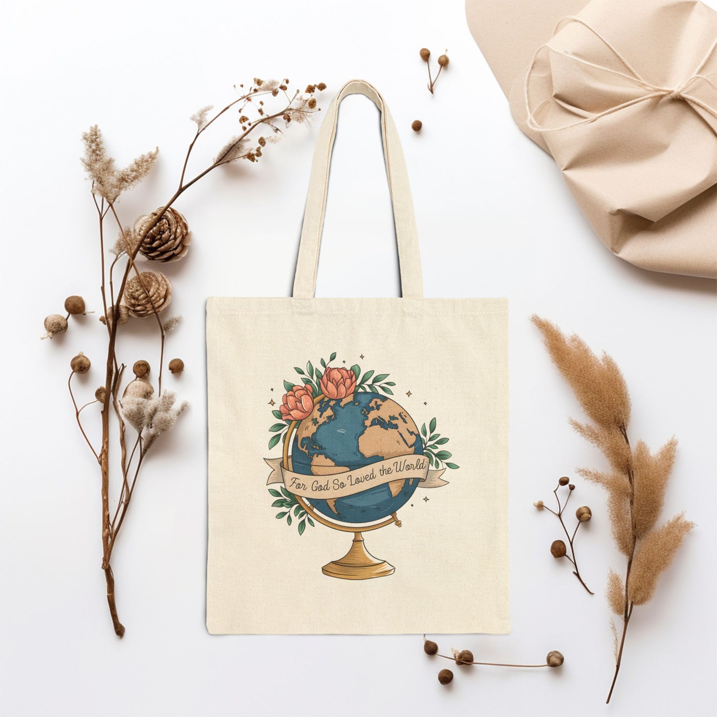 For God So Loved the World Canvas Tote Bag