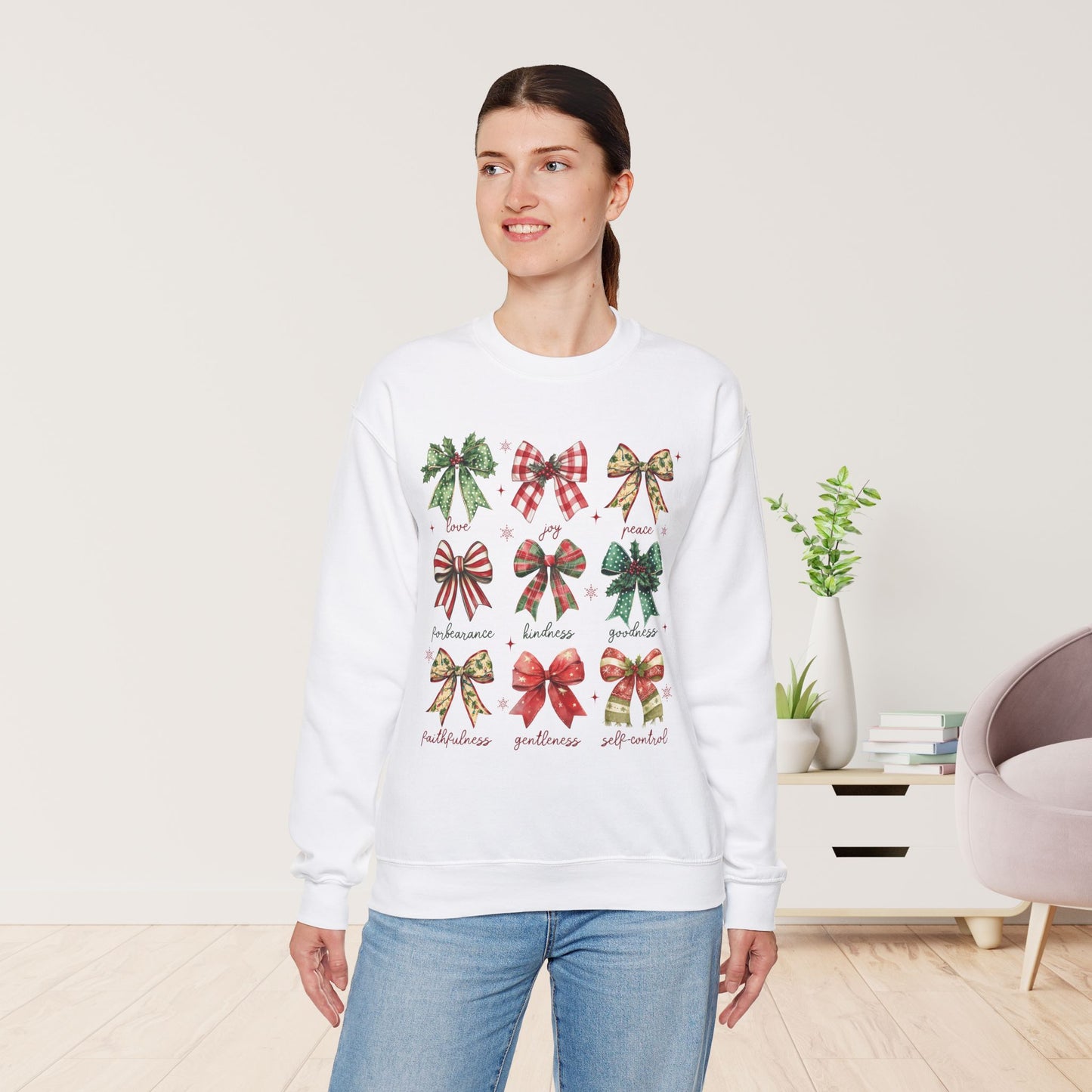 Christmas Fruit of The Spirit Christian Sweatshirt - Christian Pullover