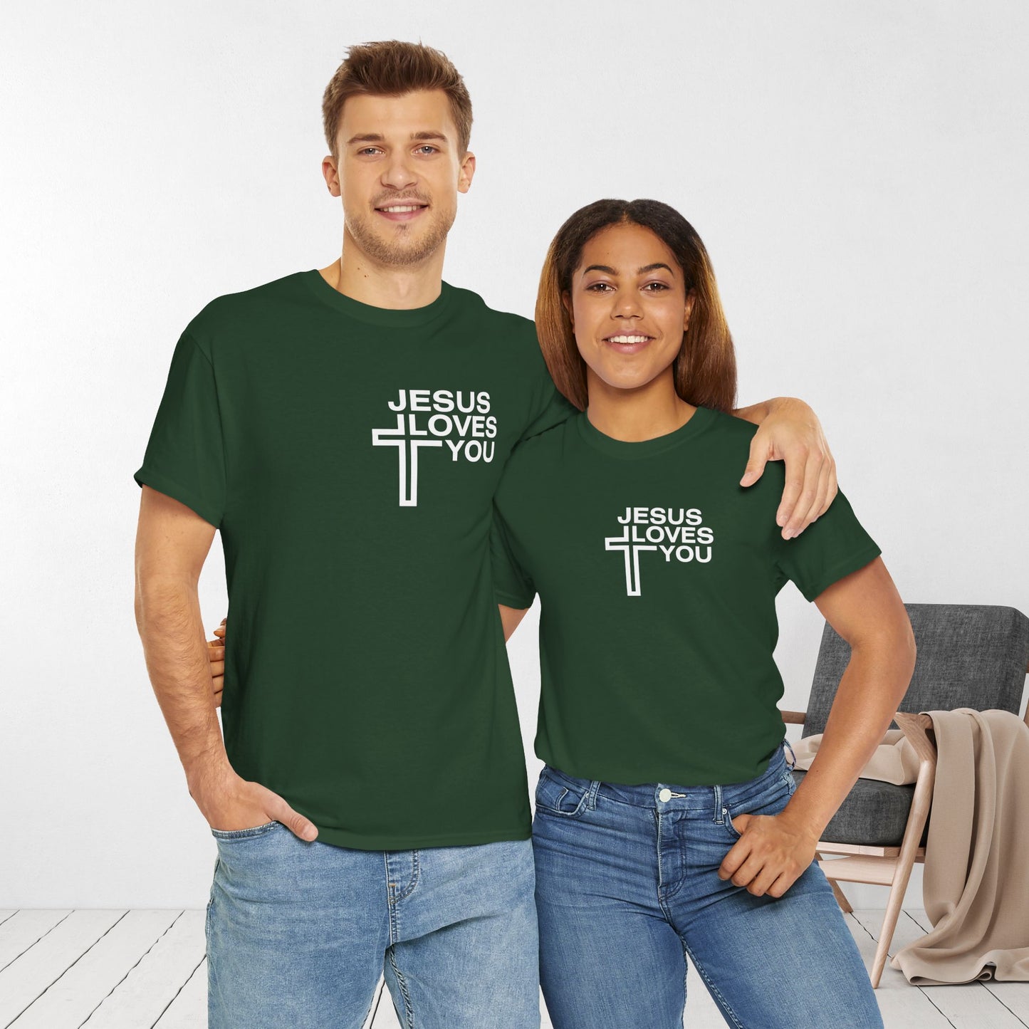 Jesus Loves You Heavy Cotton Tee