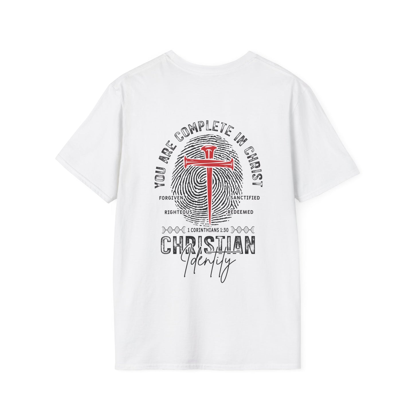 You Are Complete in Christ Softstyle T-shirt - 1 Corinthians 1:30