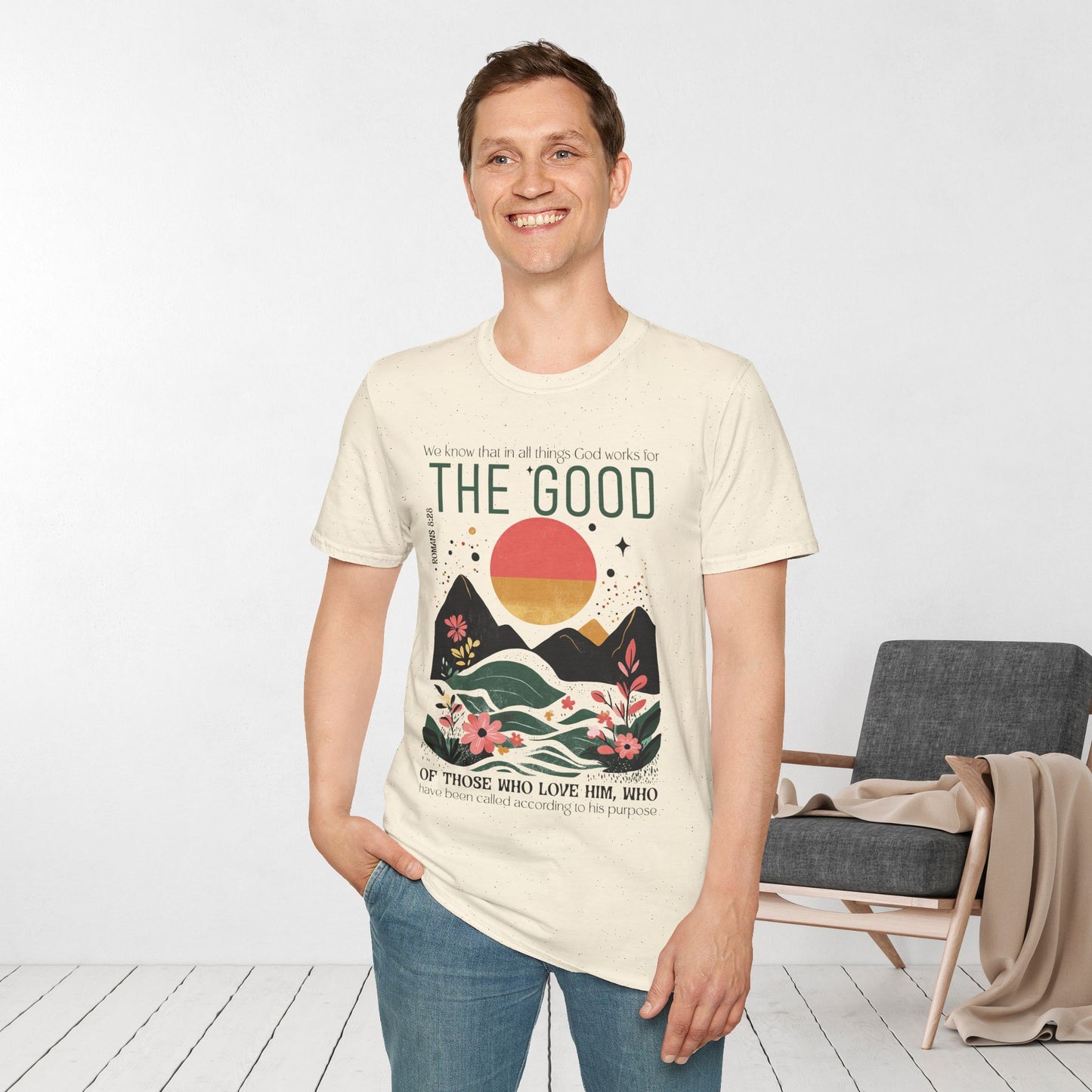 All Things for Good Romans 8:28 Softstyle T-shirt
