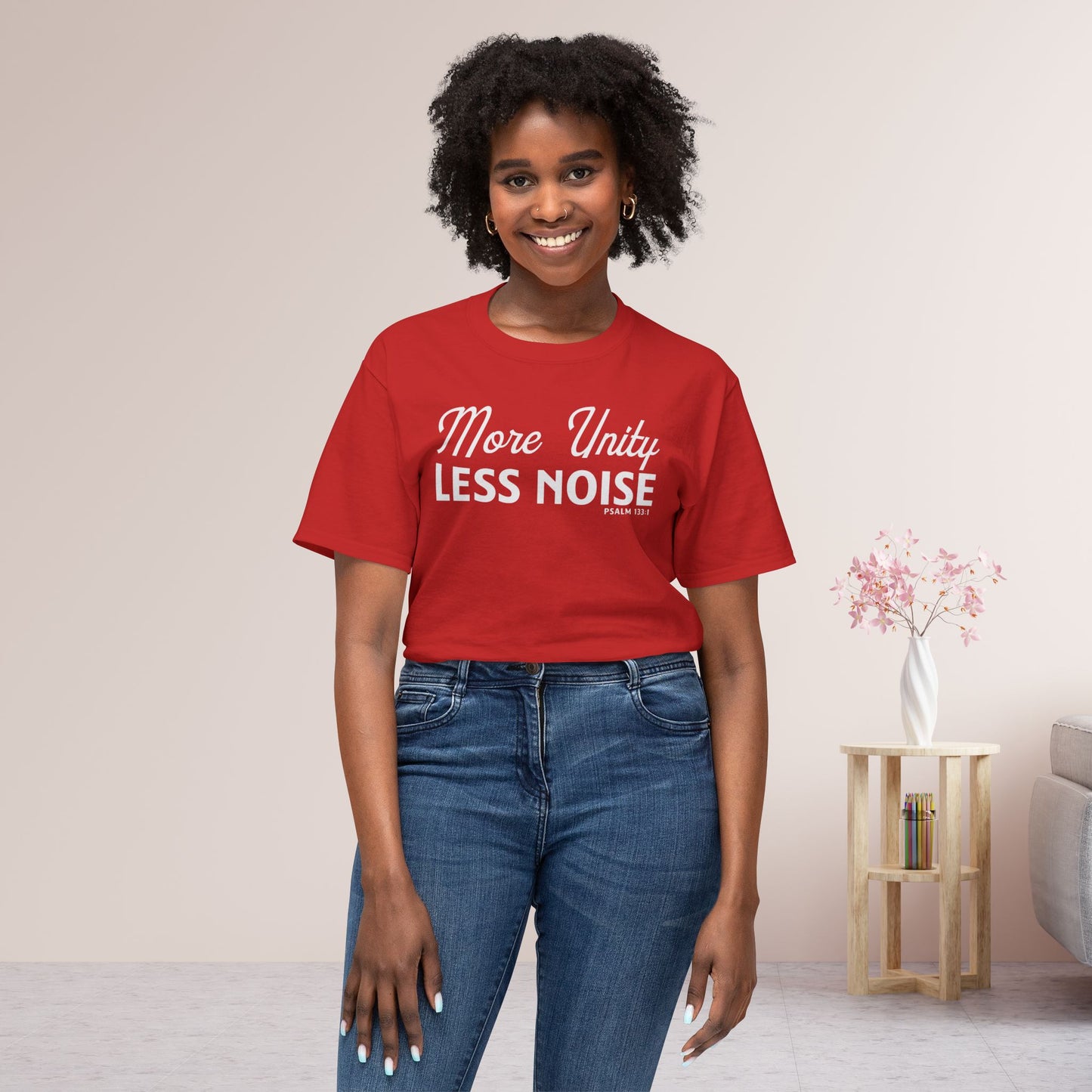 More Unity. Less Noise Unisex HD Cotton Tee