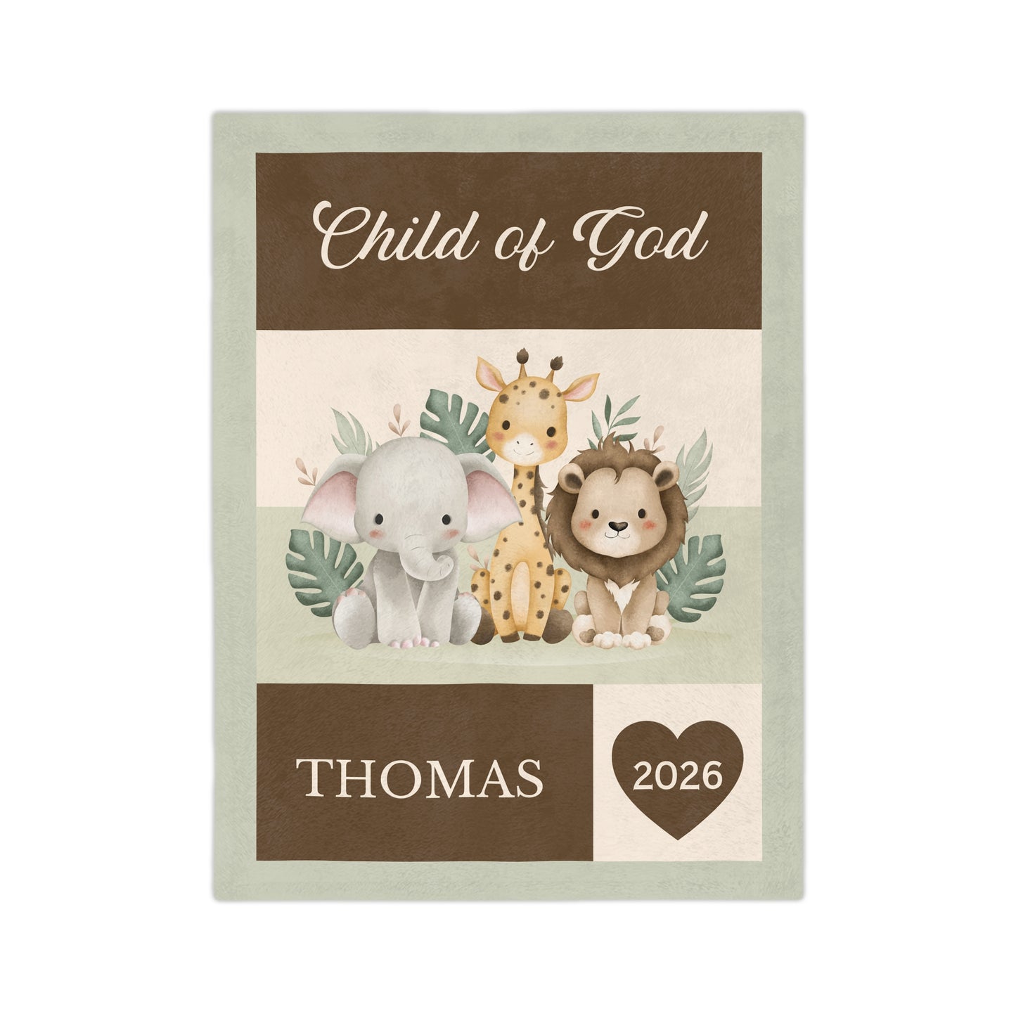 Personalized “Child of God” Christian Baby Blanket - Christian Nursery Blanket