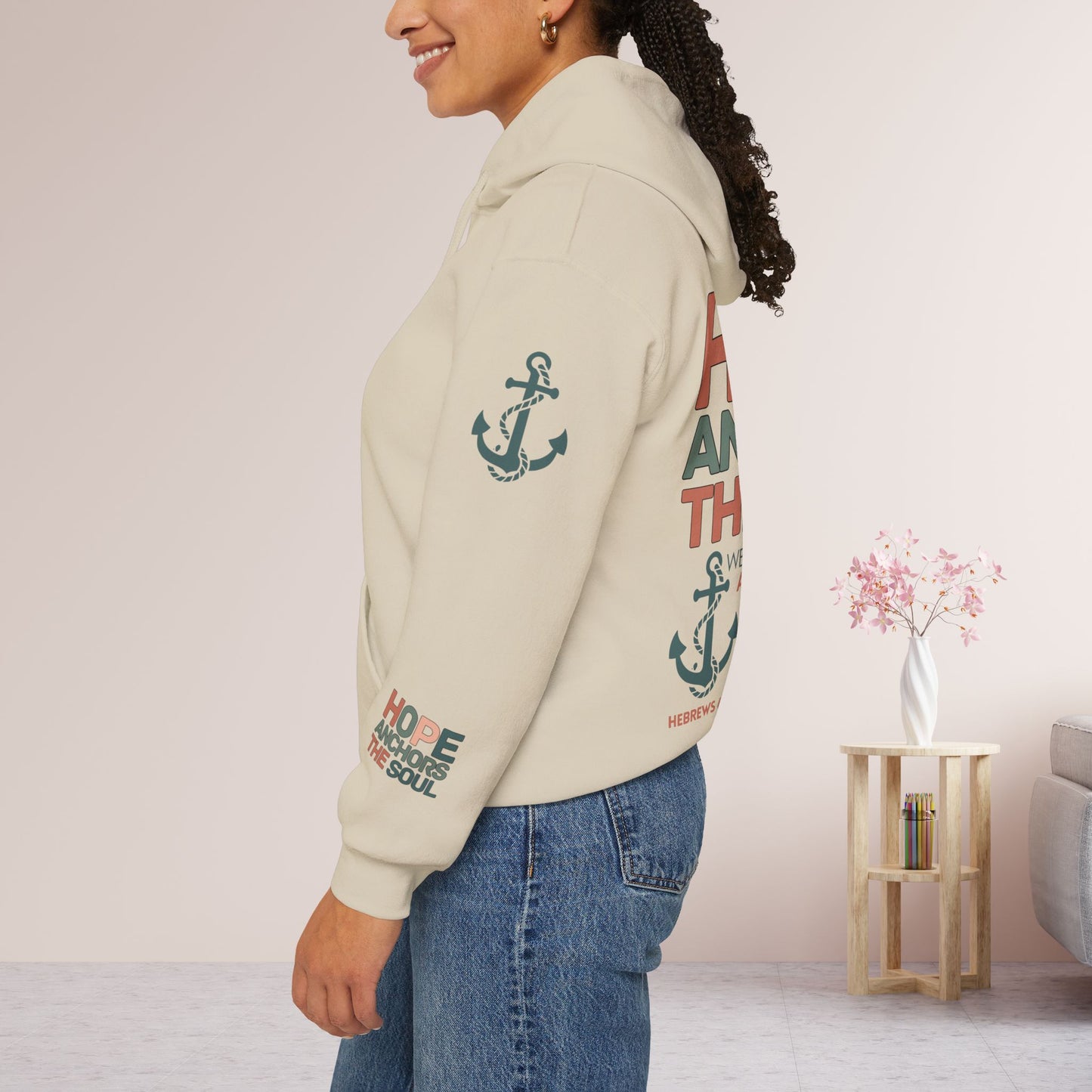Hope Anchors the Soul Hoodie -  Hebrews 6:19 Bible Verse Christian Hoodie