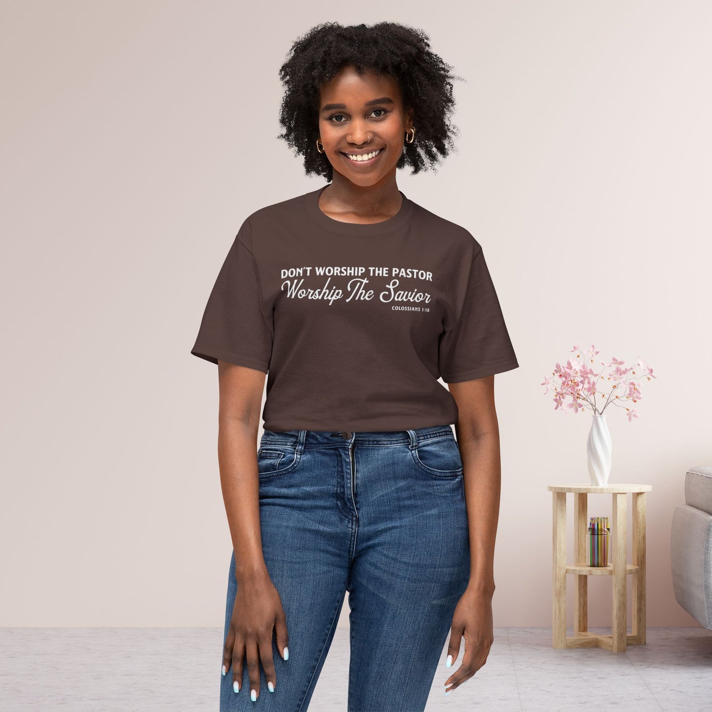 Don’t Worship the Pastor. Worship the Savior Unisex HD Cotton Tee