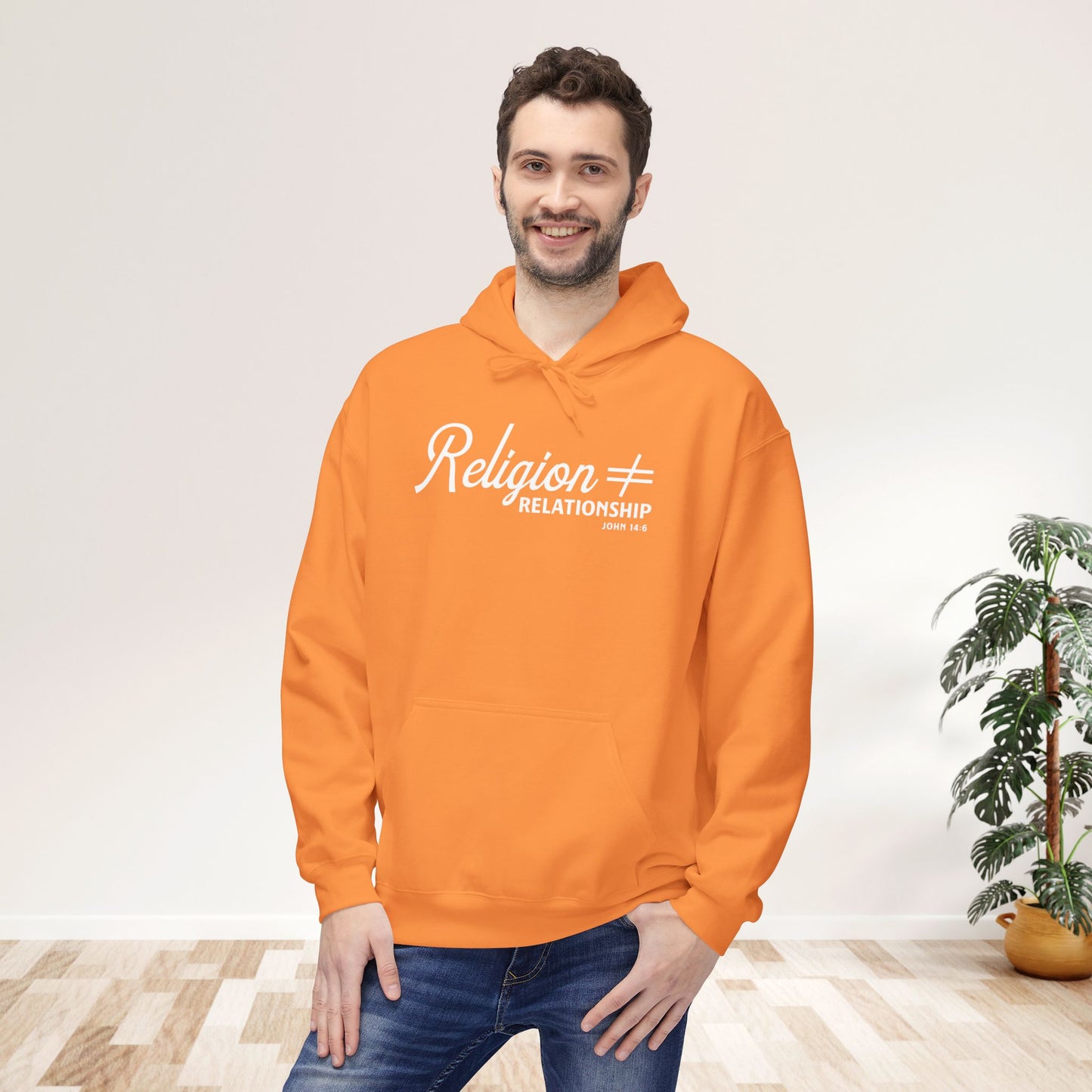 Religion ≠ Relationship Unisex Midweight Hoodie