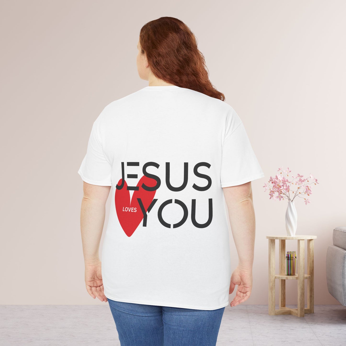 Jesus Loves You Heavy Cotton Tee