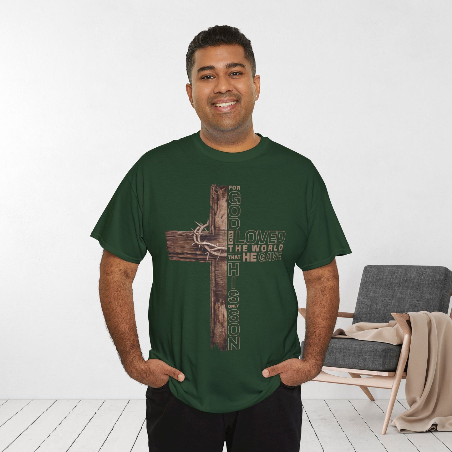 John 3:16 Heavy Cotton Tee