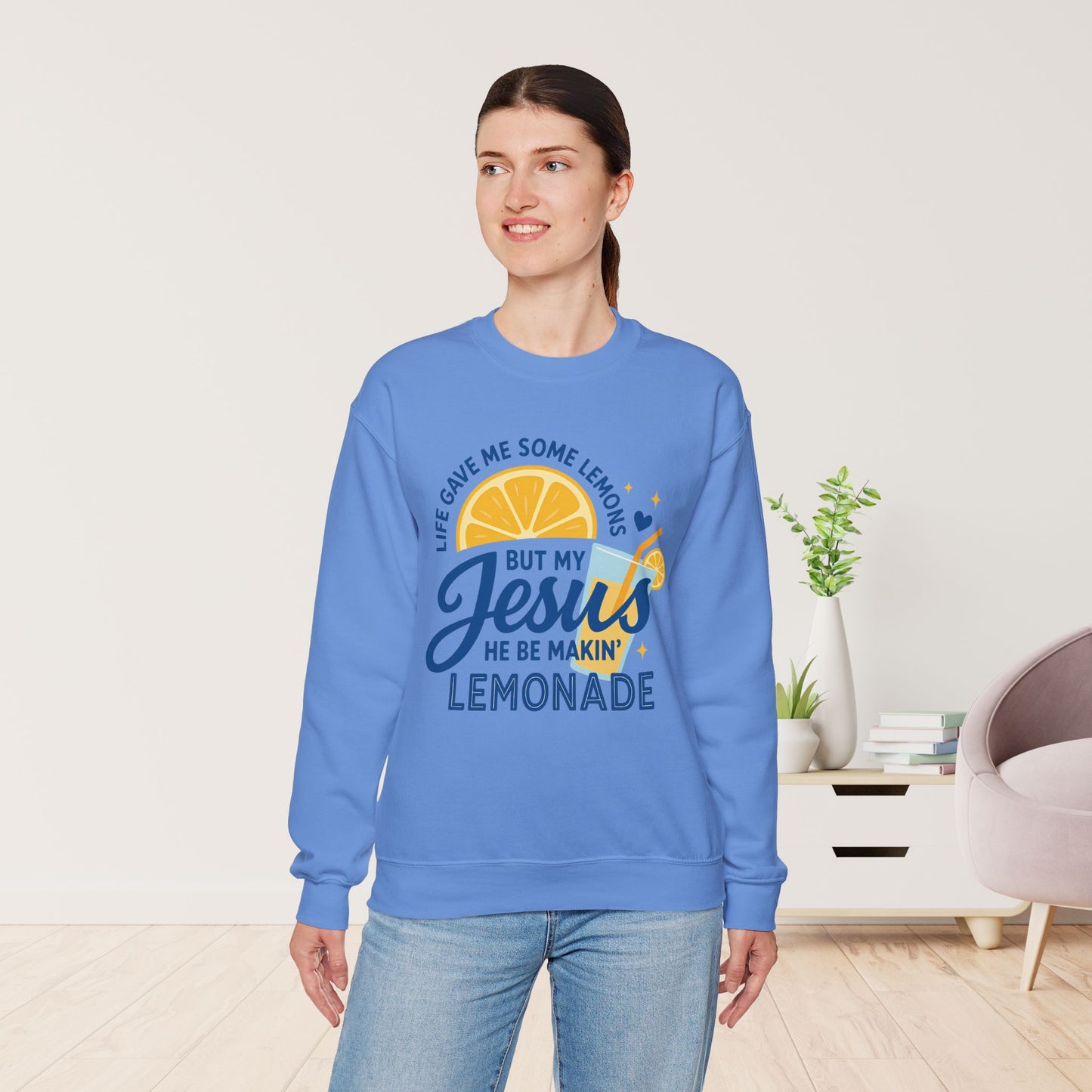 Life Gave Me Lemons But My Jesus Makes Lemonade Sweatshirt - Christian Pullover