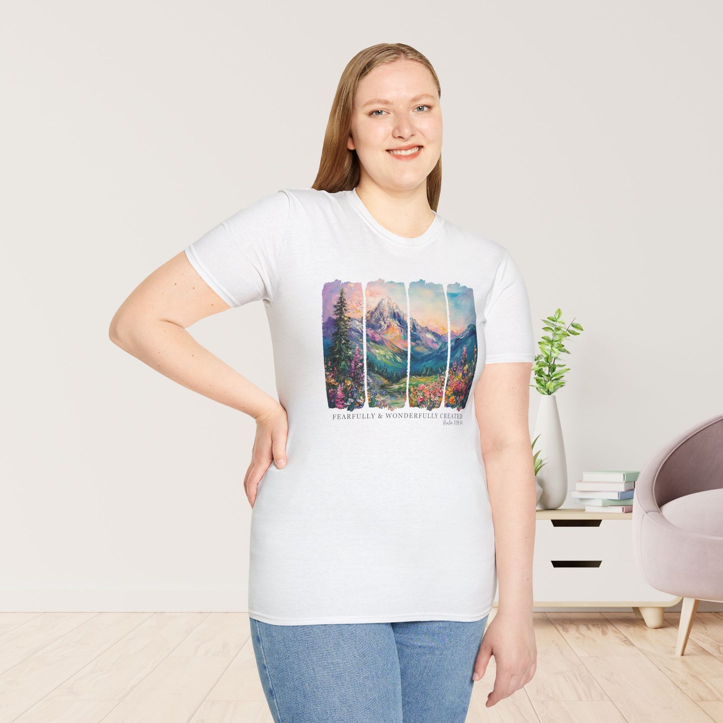 Fearfully and Wonderfully Created Softstyle T-shirt - Psalm 139:14