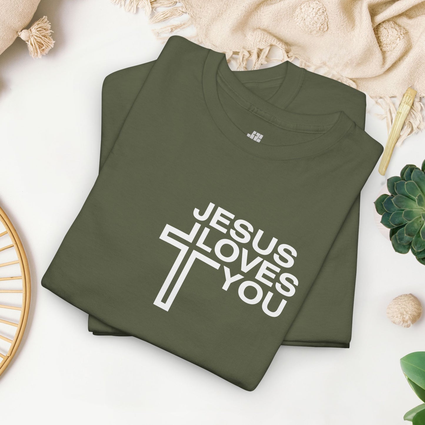 Jesus Loves You Heavy Cotton Tee