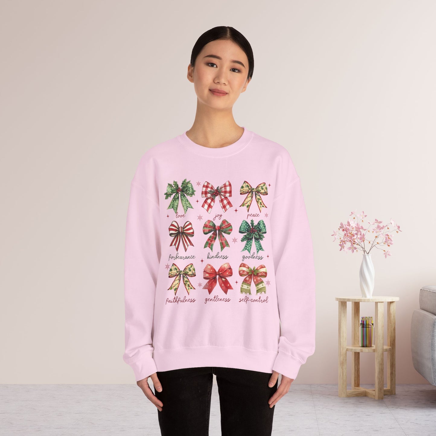 Christmas Fruit of The Spirit Christian Sweatshirt - Christian Pullover