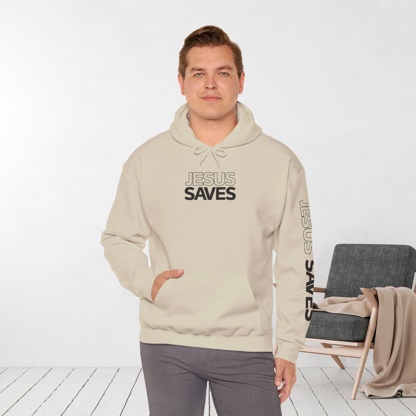 Jesus Saves Hoodie - Acts 4:12 Bible Verse Christian Hoodie