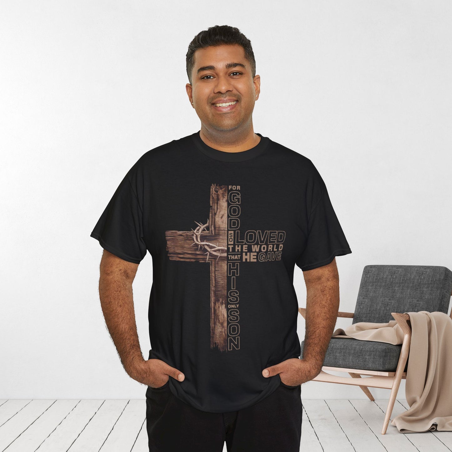 John 3:16 Heavy Cotton Tee