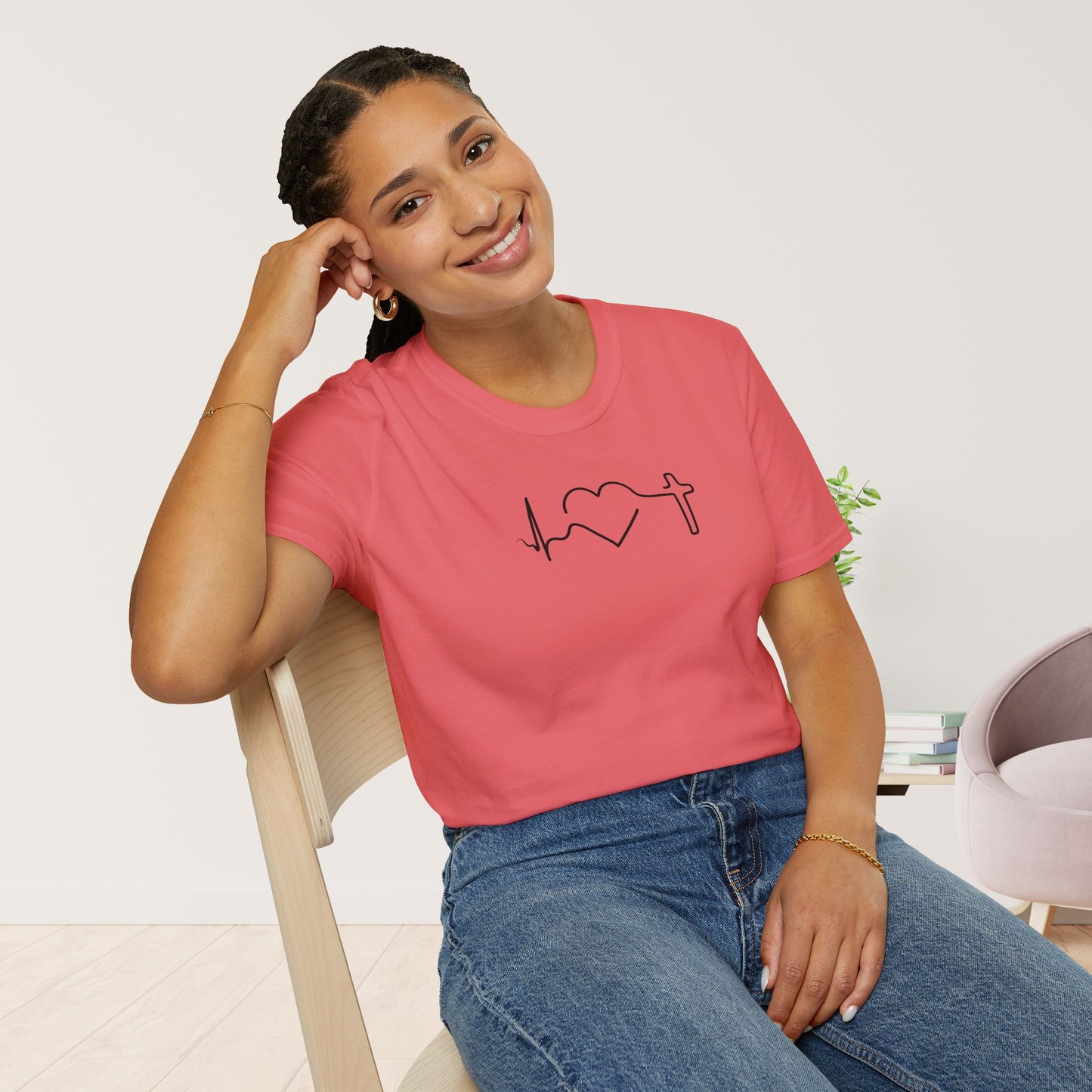 Heartbeat of Faith Softstyle T-shirt