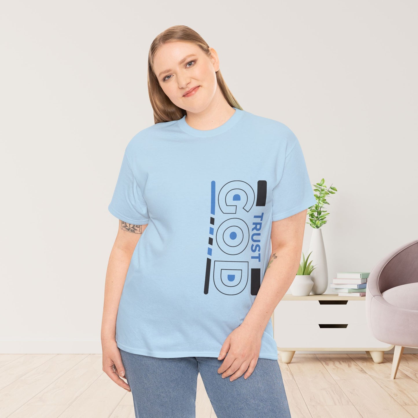 Keep Calm and Trust God Heavy Cotton Tee