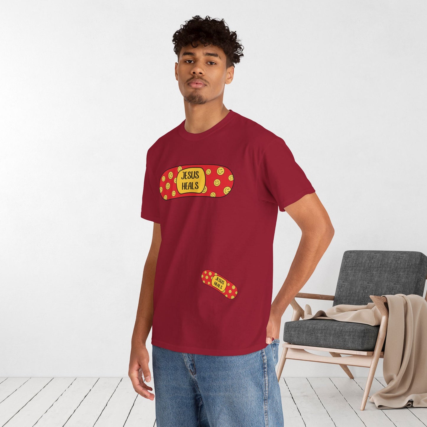 Jesus Heals Heavy Cotton Tee