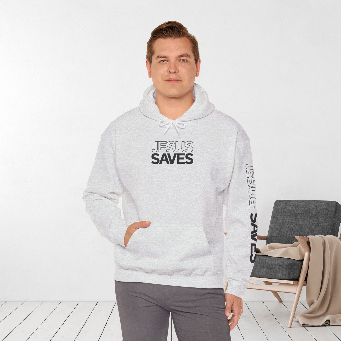 Jesus Saves Hoodie - Acts 4:12 Bible Verse Christian Hoodie